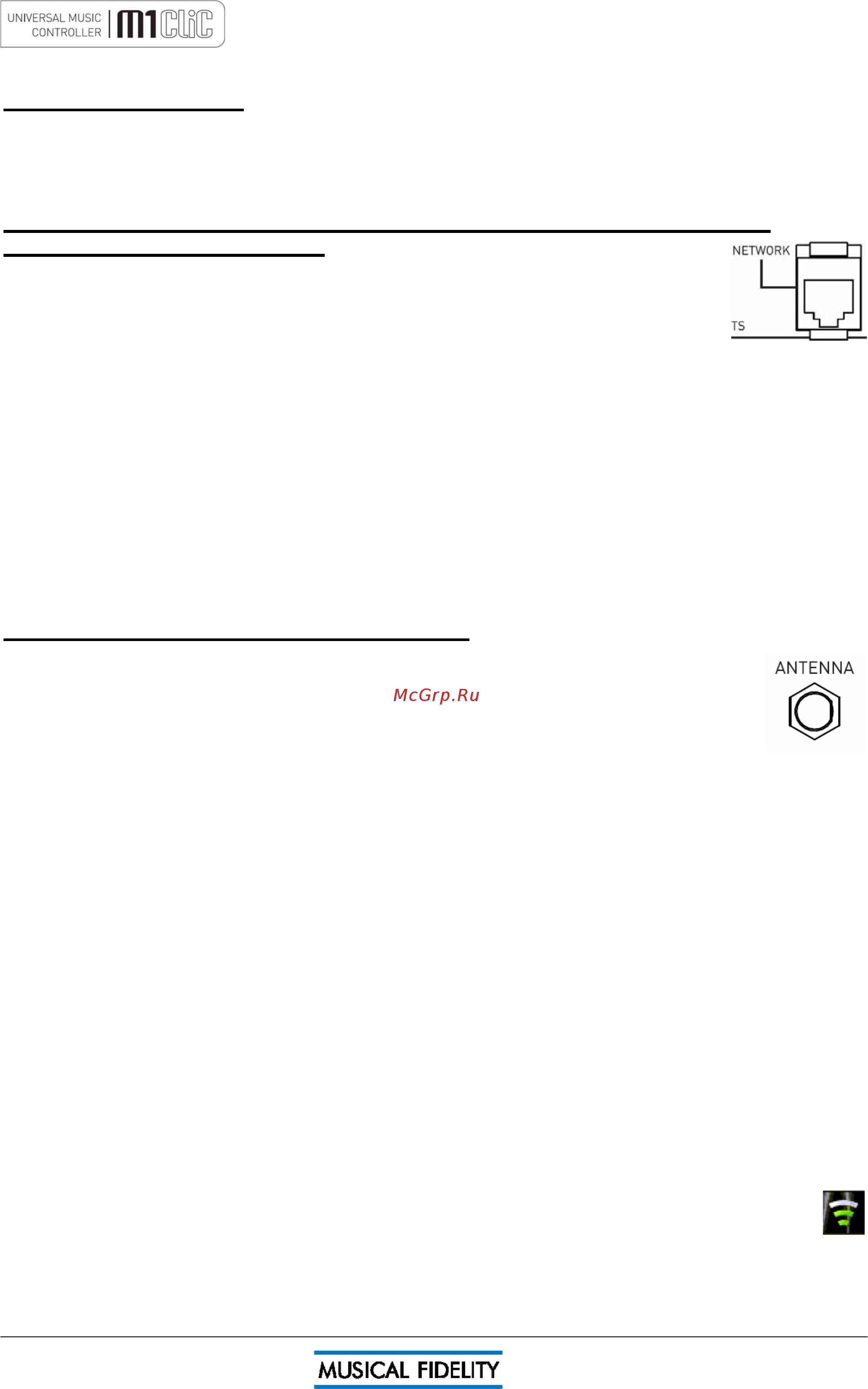 Musical Fidelity M1CLiC Black [12/24] Настройка сети