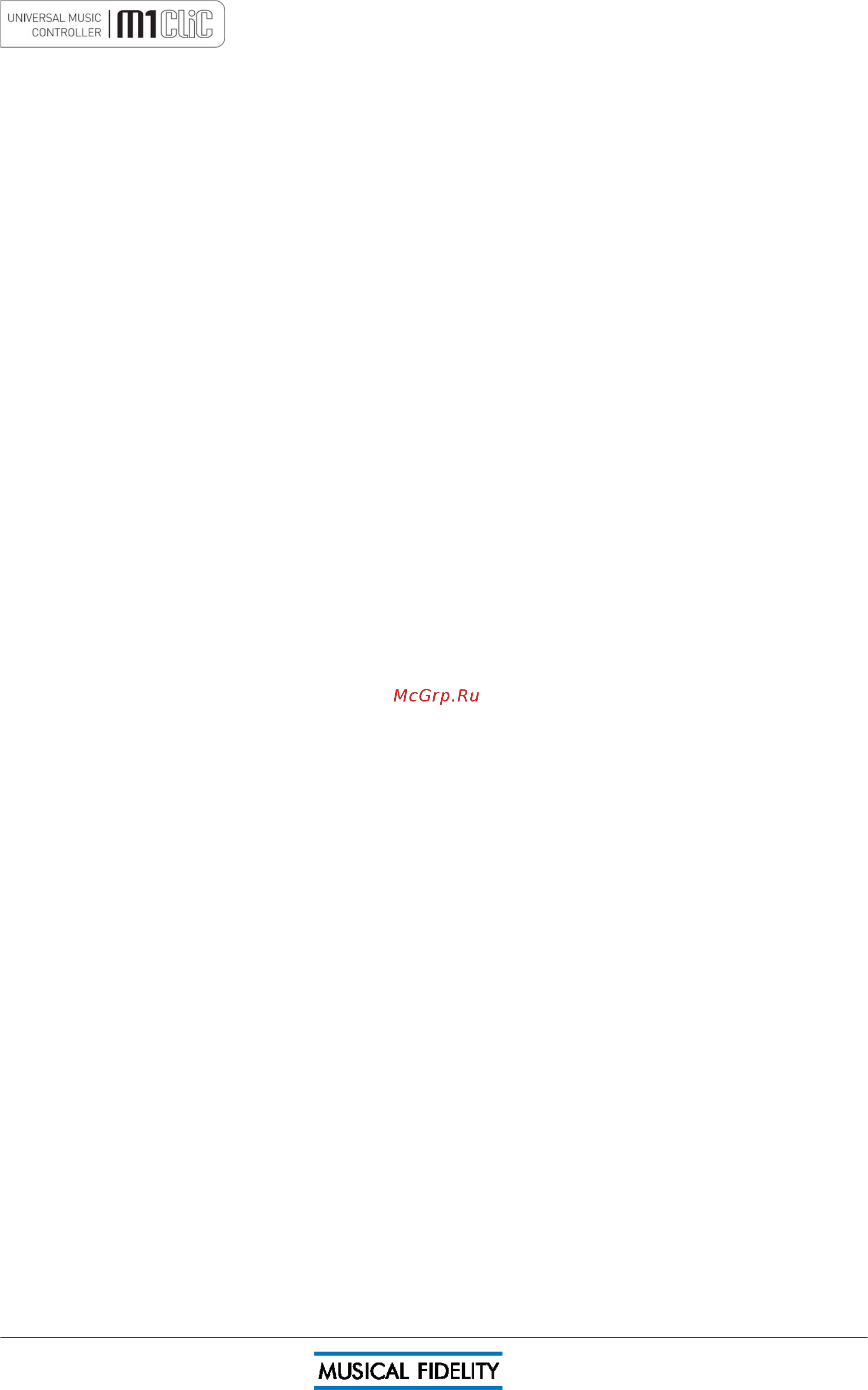 Musical Fidelity M1CLiC Silver [22/24] Характеристики сети