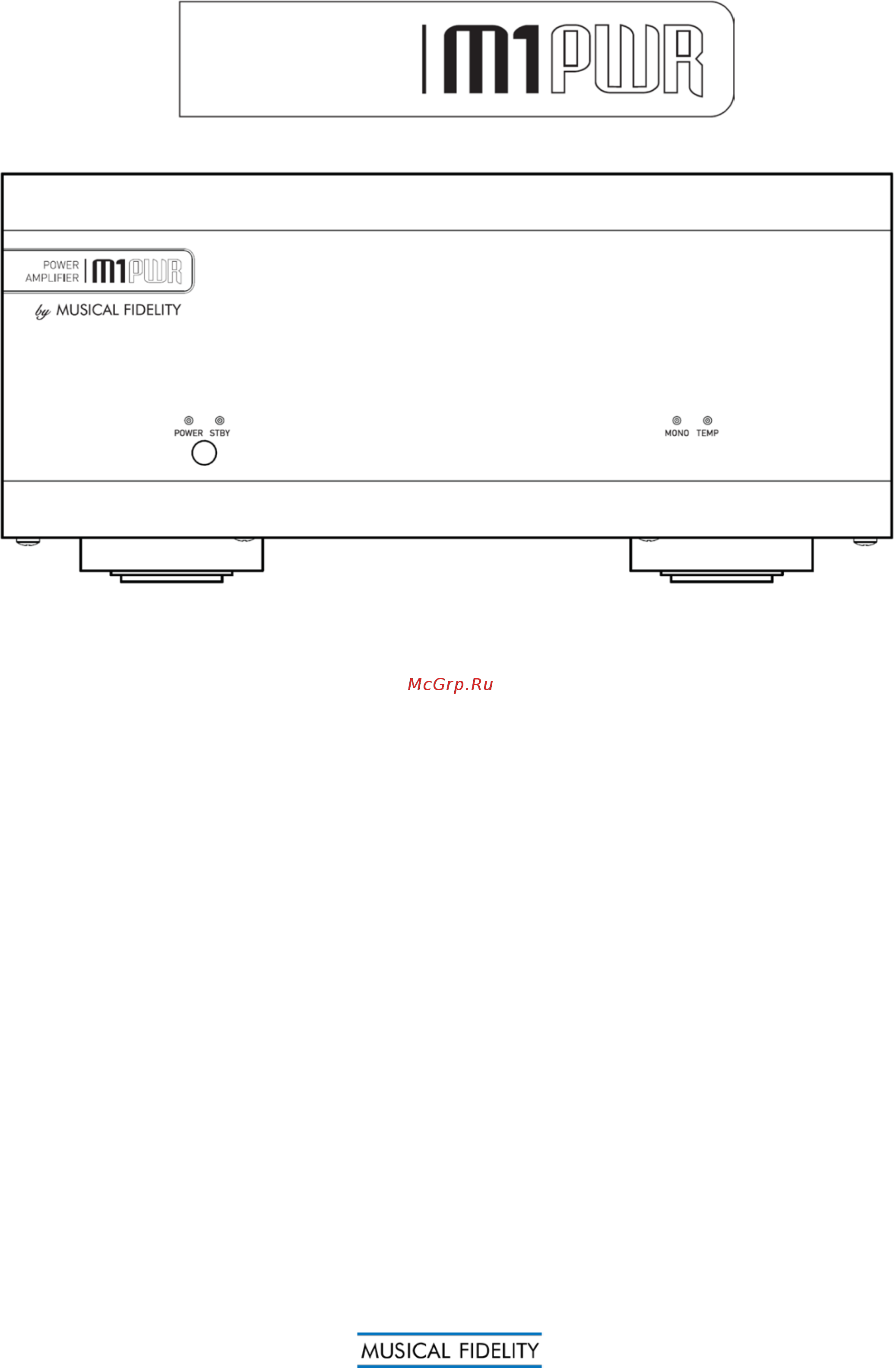 Musical Fidelity M1PWR Black Инструкция по эксплуатации онлайн