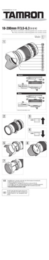 Tamron 18-200мм F3.5-6.3 DiIII VC Sony NEX Silver(B011S) Инструкция по эксплуатации