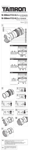Tamron 16-300мм F3.5-6.3 Di II PZD Sony (B016S) Инструкция по эксплуатации