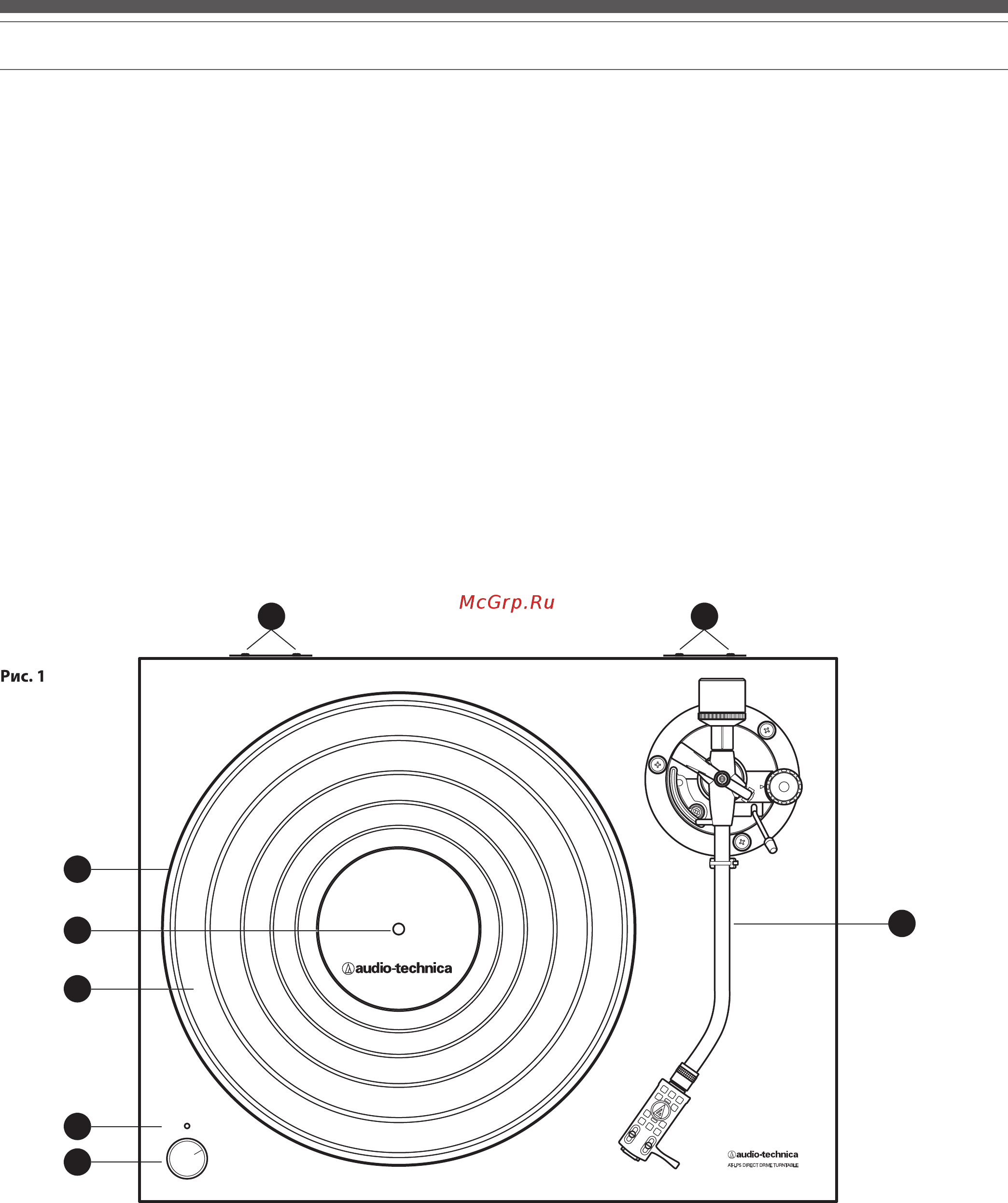 Audio-Technica AT-LP5 [3/10] Основные элементы конструкции