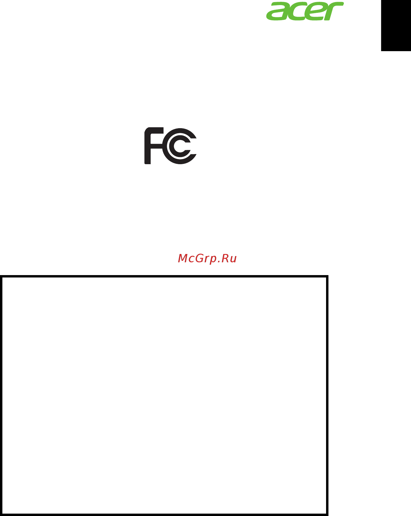 Acer Predator Z650 MR.JMS11.001 Красный, черный [63/63] Federal communications commission declaration of conformity
