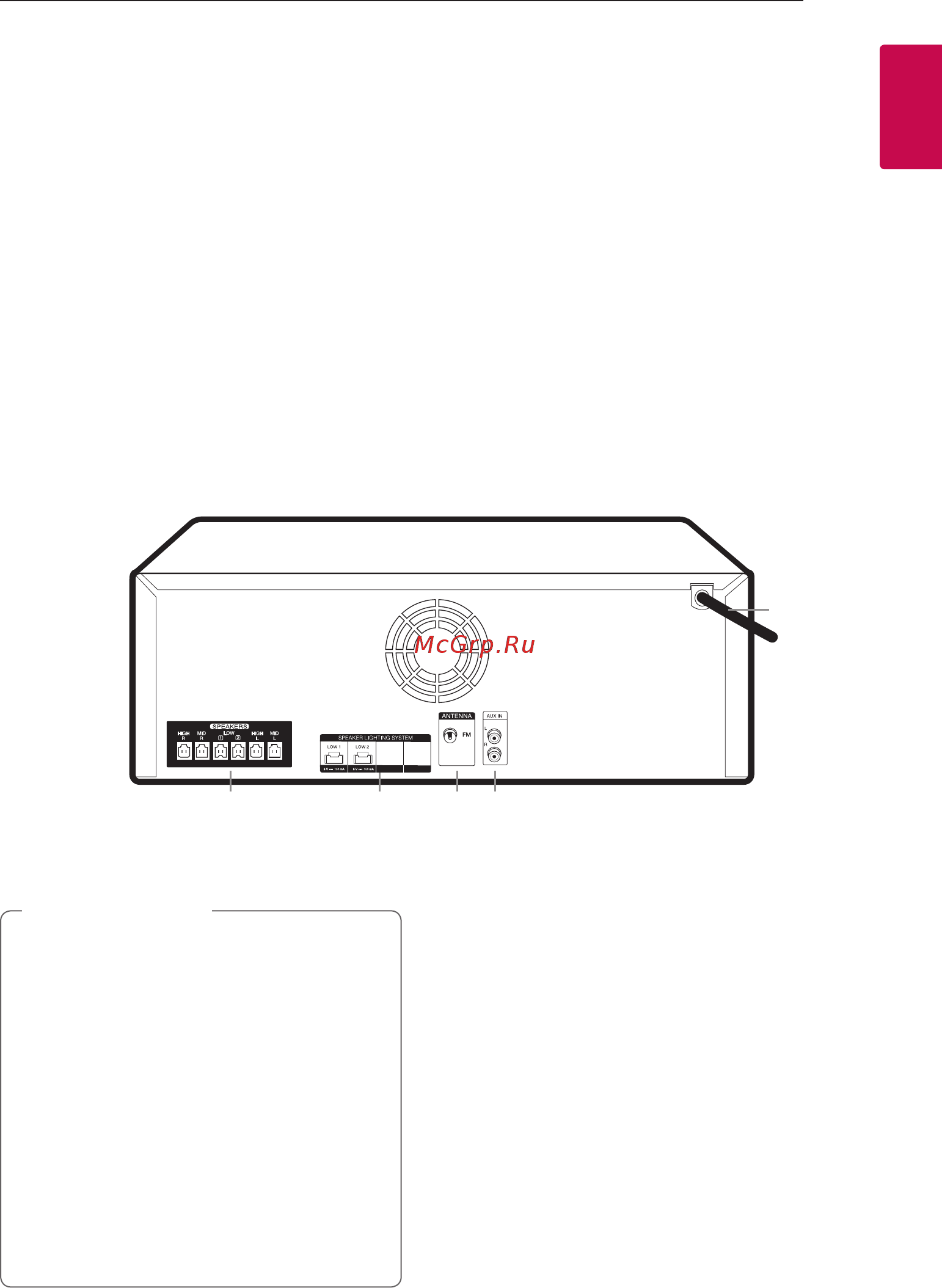 LG CM9760 [11/39] Задняя панель