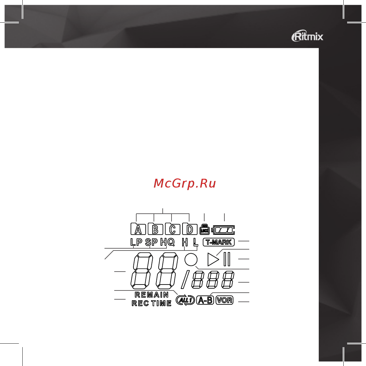 Ritmix RR-810 Инструкция по эксплуатации онлайн [7/24] 293720