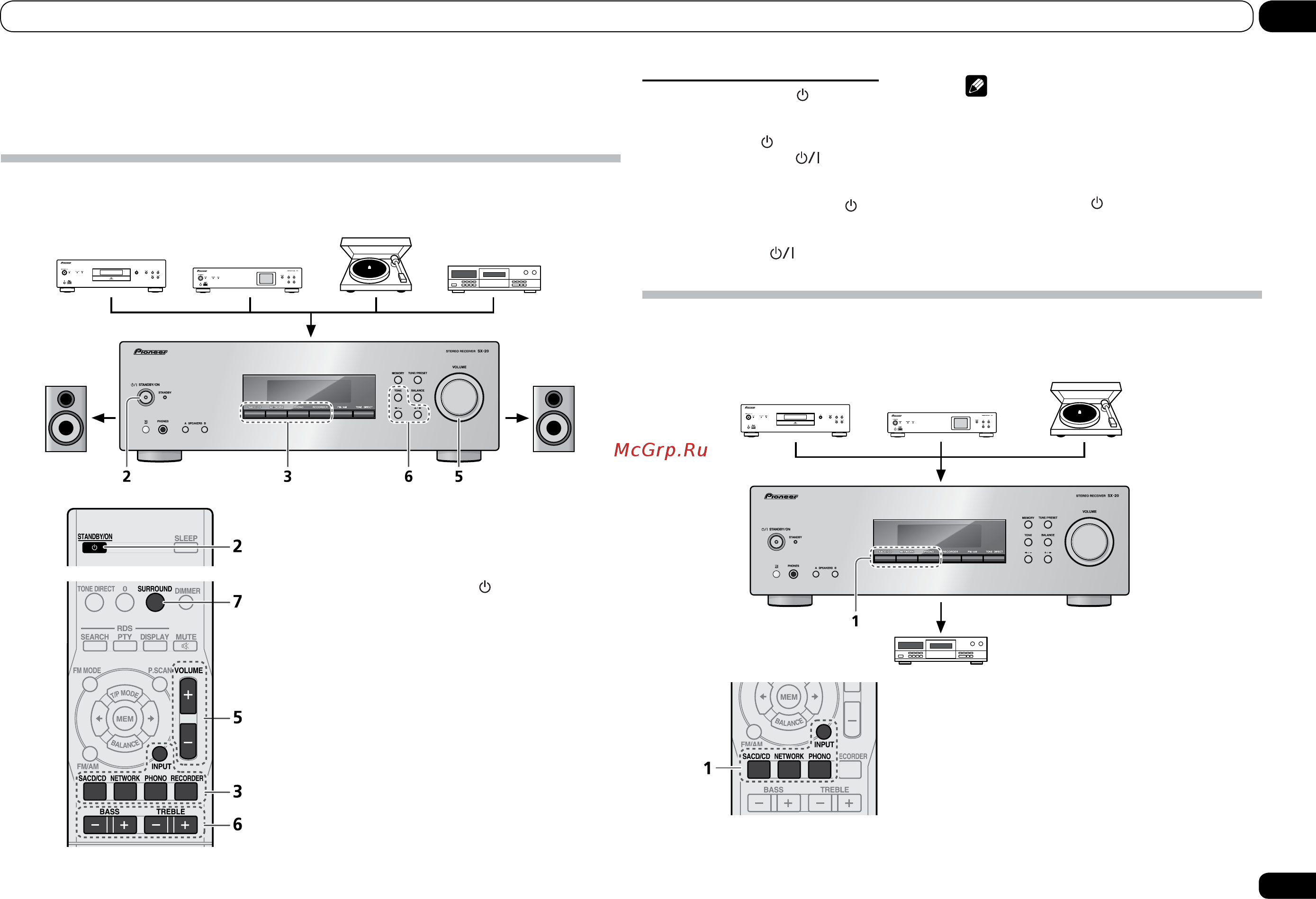 Pioneer SX-20-K [9/16] Эксплуатация