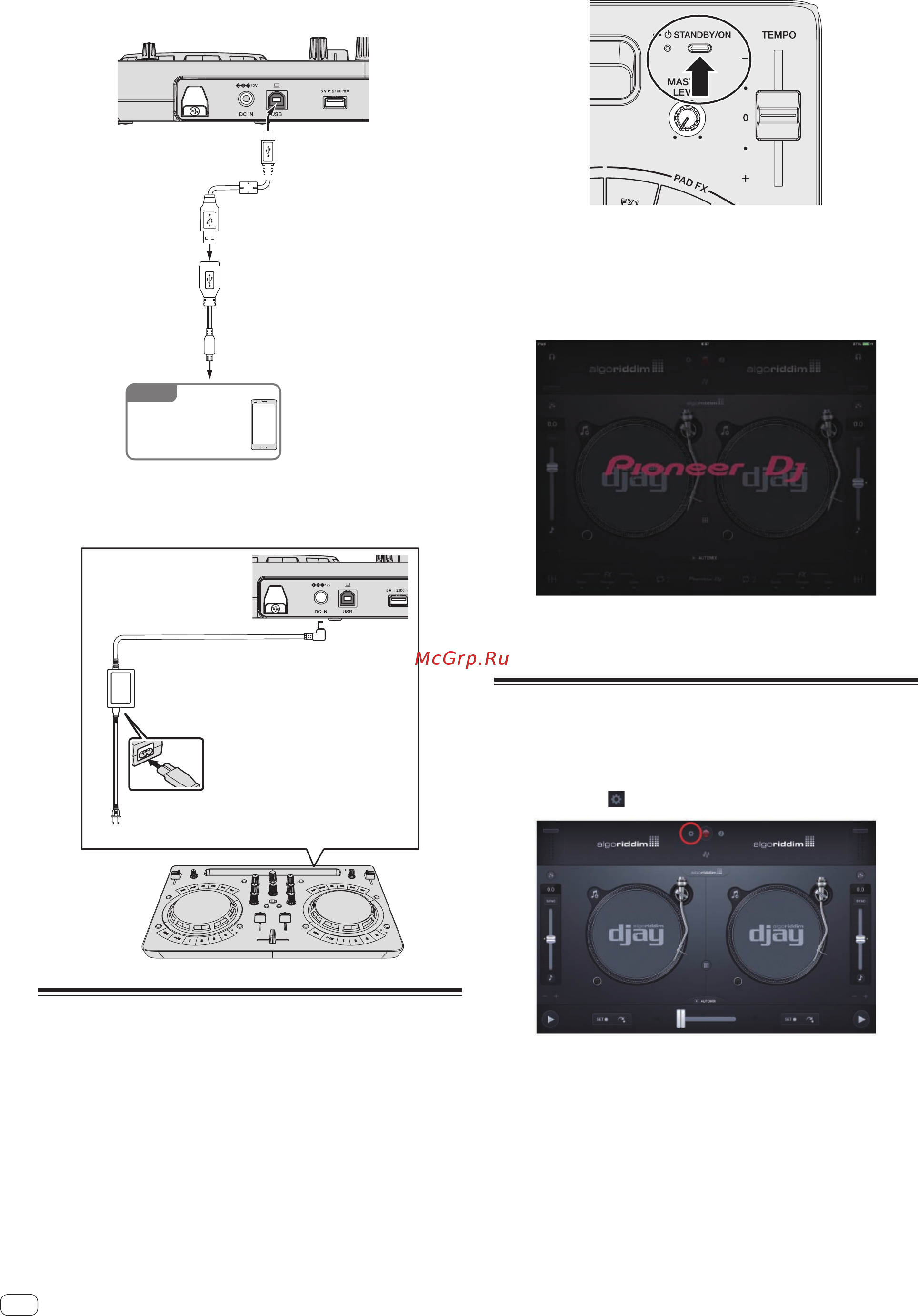 Pioneer DDJ-WEGO4-K [18/40] Включите питание устройства android