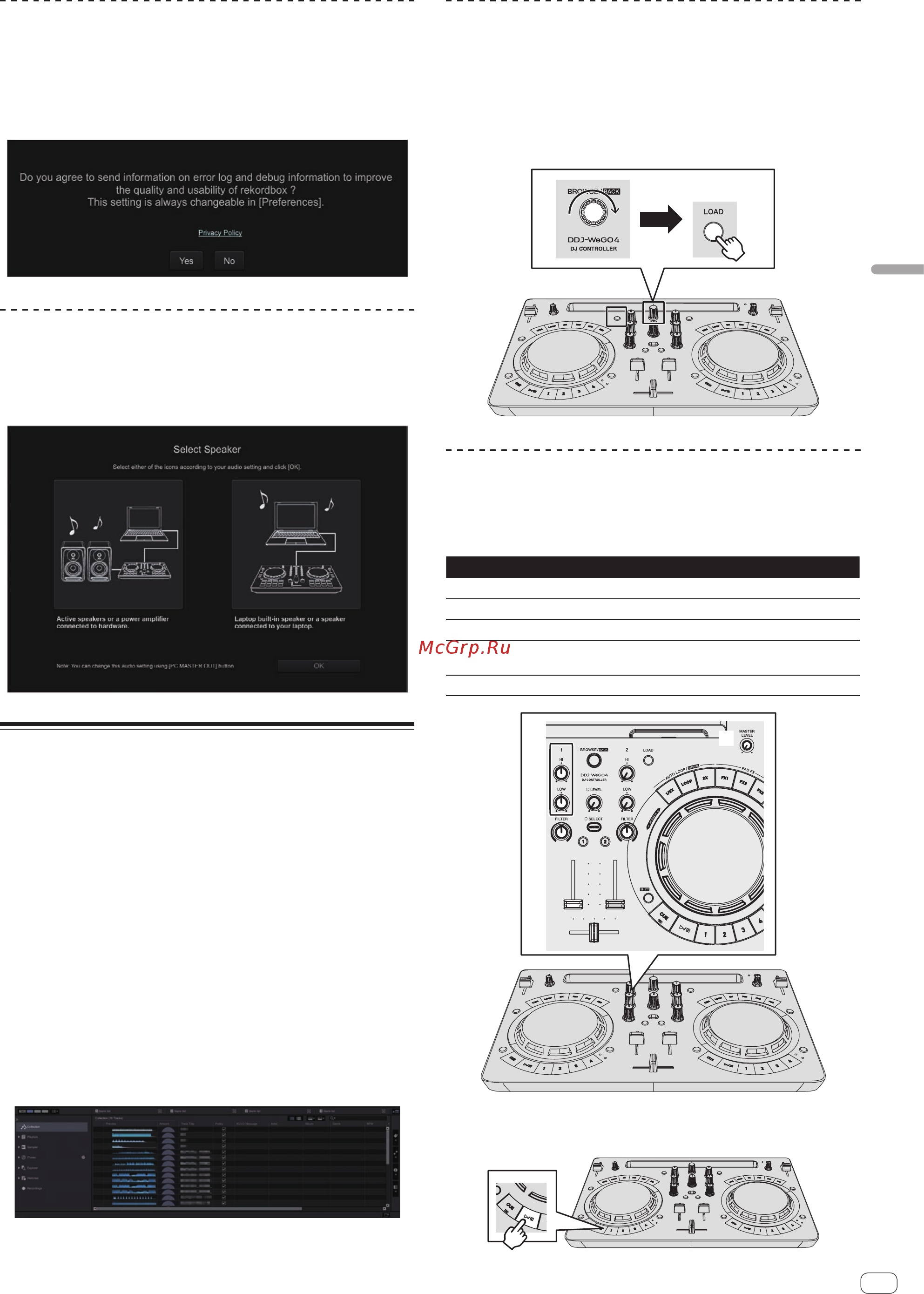 Pioneer DDJ-WEGO4-K [25/40] Использование rekordbox