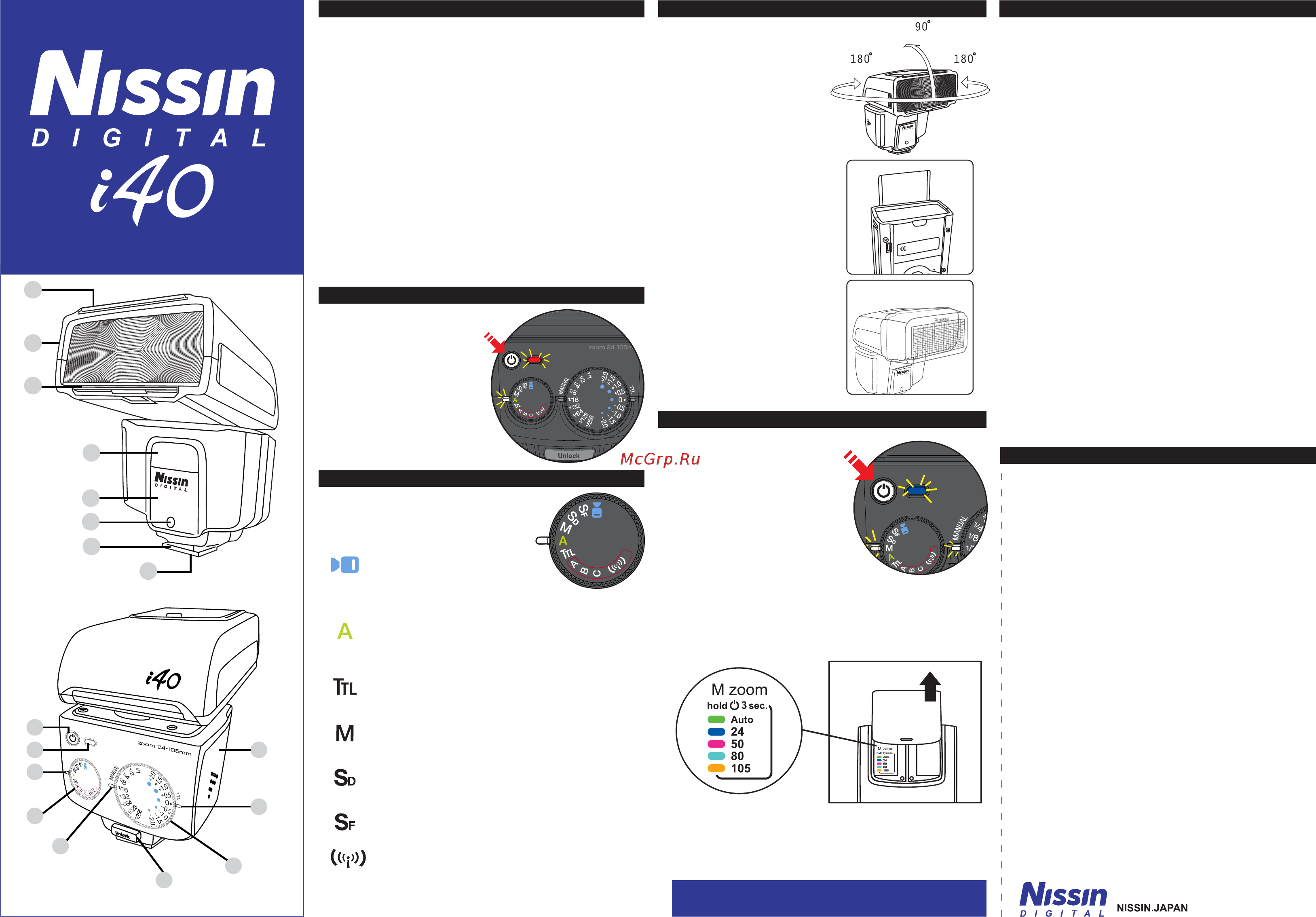 Nissin i40 Olympus Инструкция по эксплуатации онлайн