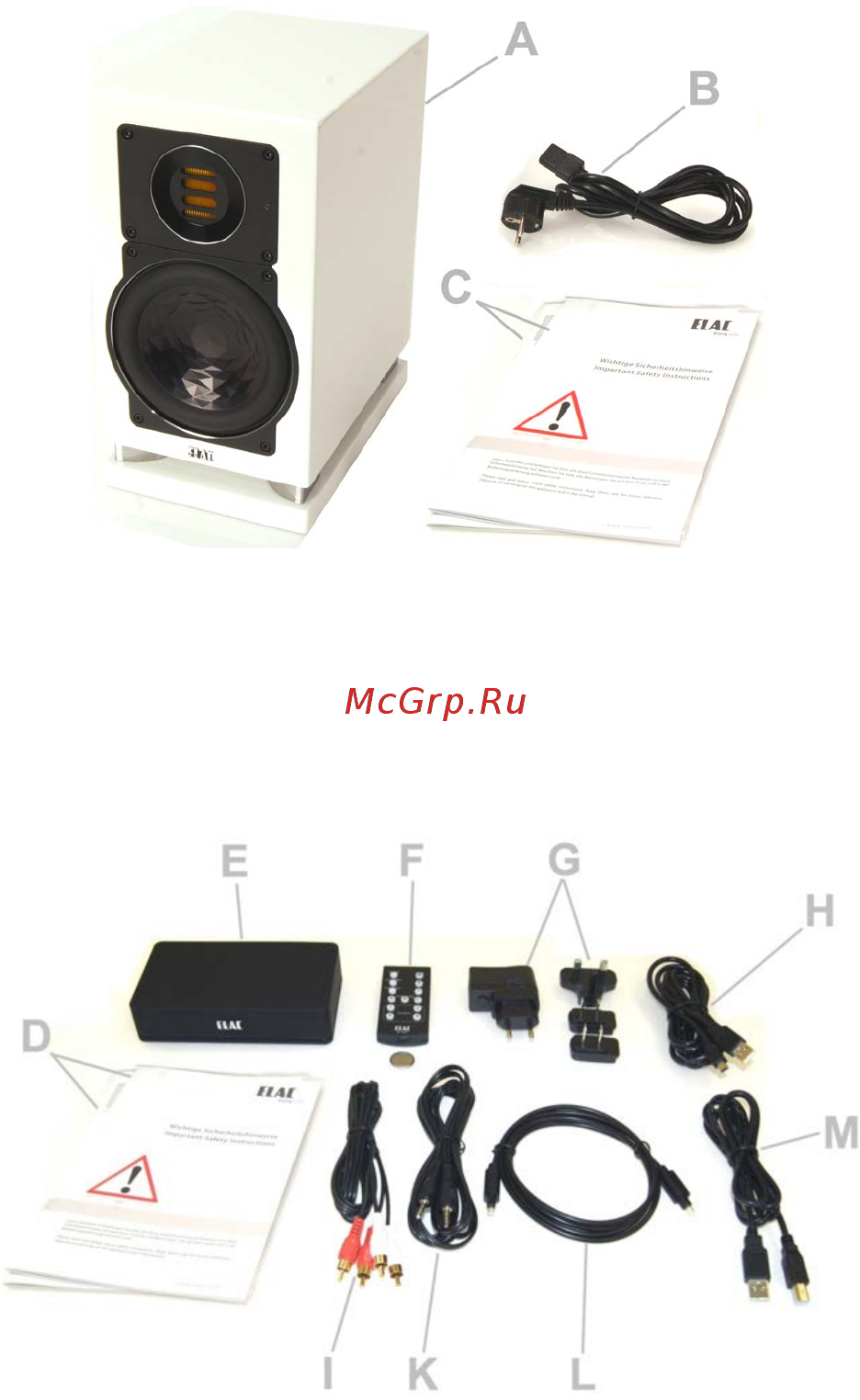 Elac AIR-X 407 Hgh Gloss Black [2/26] Комплект поставки