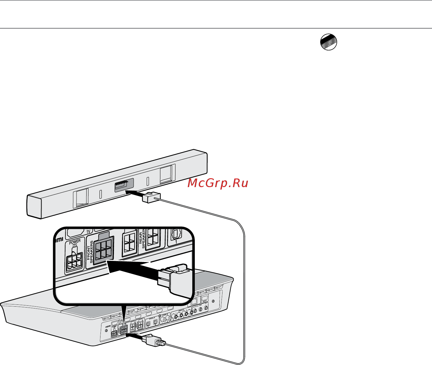 Bose Lifestyle 650 White [38/44] Подключение центрального громкоговорителя к консоли