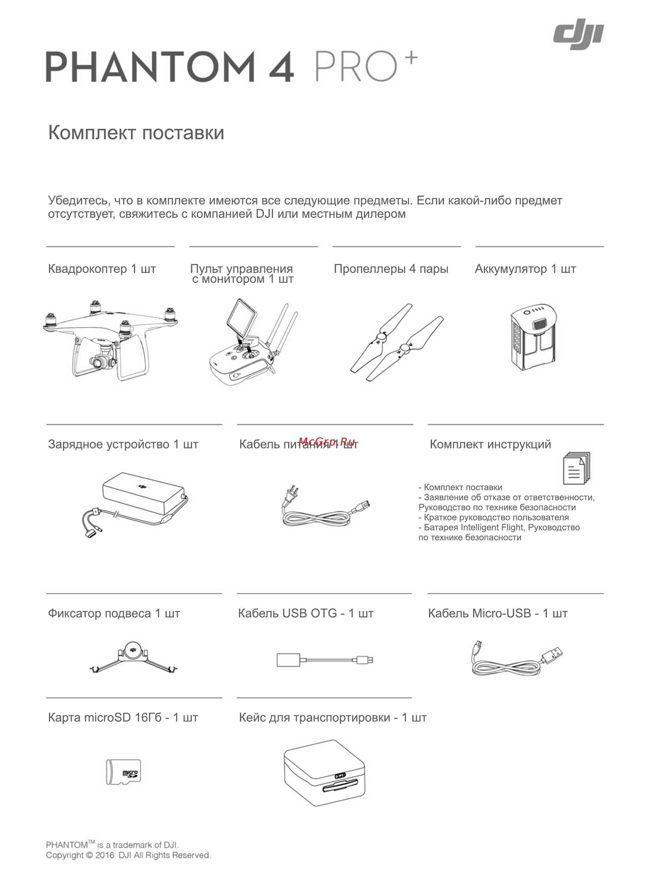 DJI Phantom Pro+ [70/70] Комплект поставки