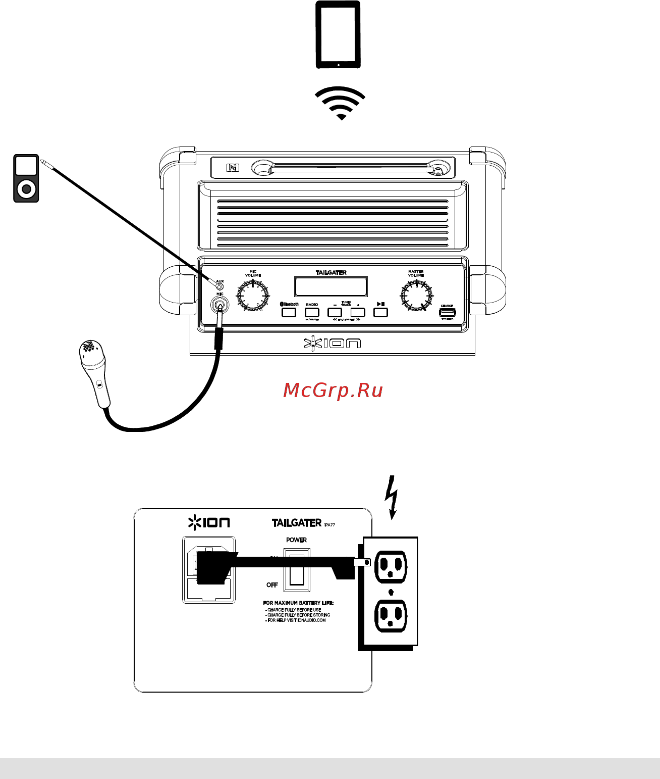 Ion Audio Tailgater iPA77 Инструкция по эксплуатации онлайн [3/8] 288817