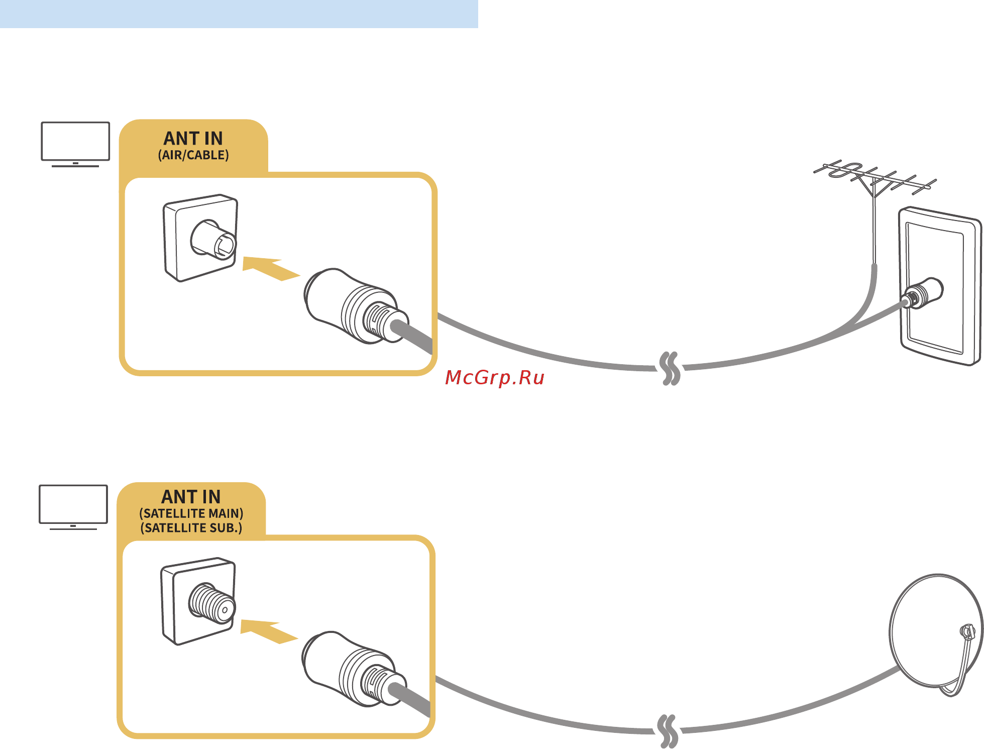 Samsung Series 6 UE65MU6670U [16/155] Подключение антенны антенна