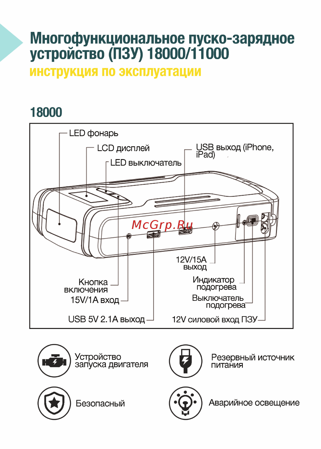 TrendVision Start 11000 mAh Инструкция по эксплуатации онлайн