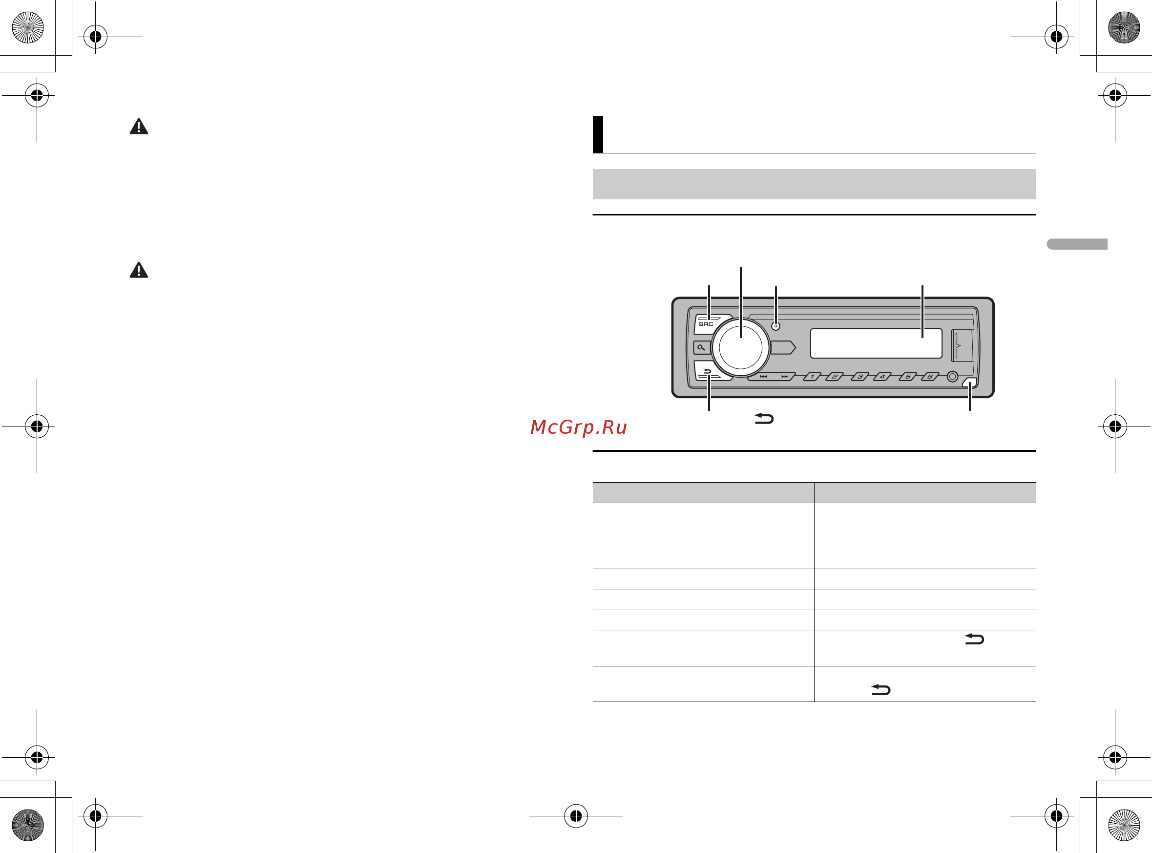 Pioneer MVH-09UBG [19/36] Начало работы