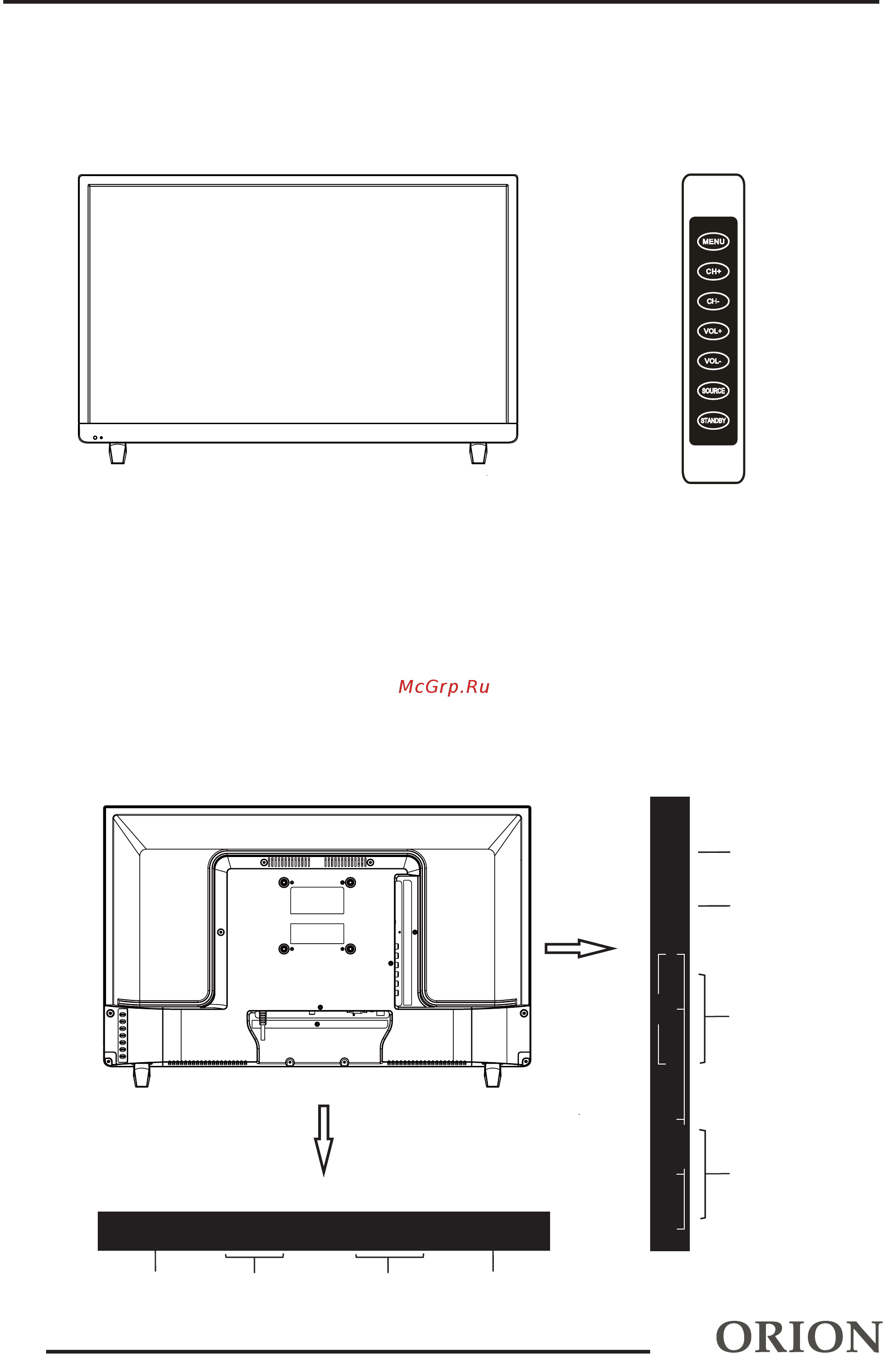 Блокировка кнопок на телевизоре orion как снять Orion OLT-30100 6/24 Основные элементы управления телевизора и их назначение