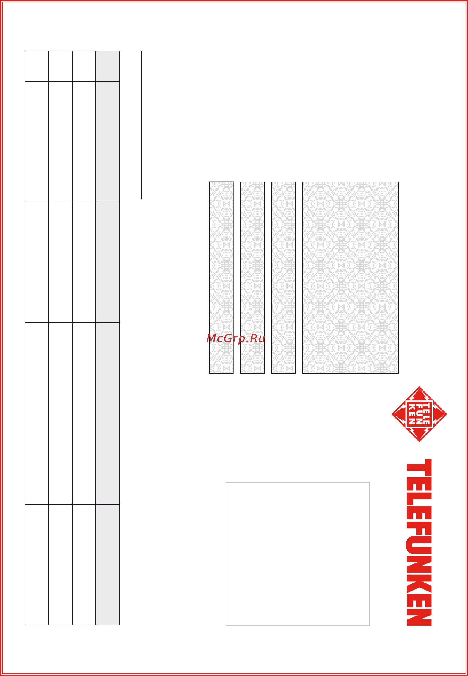 Telefunken TF-CSRP3495B Red [19/20] Сведения о ремонте