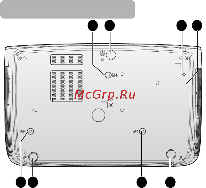 Benq TH683 [10/75] Нижняя сторона