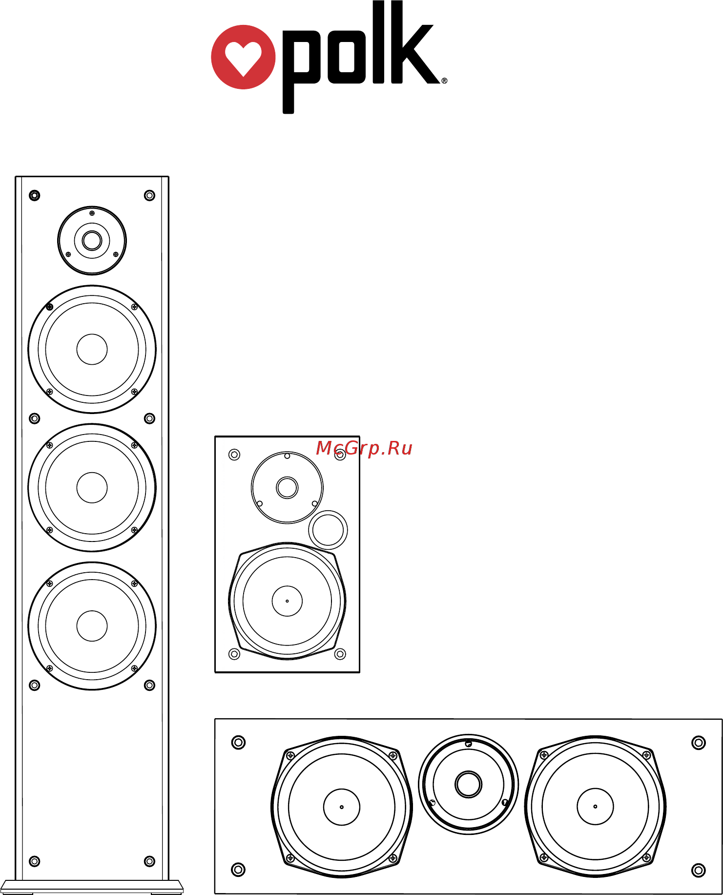 Polk Audio T30 Инструкция по эксплуатации онлайн