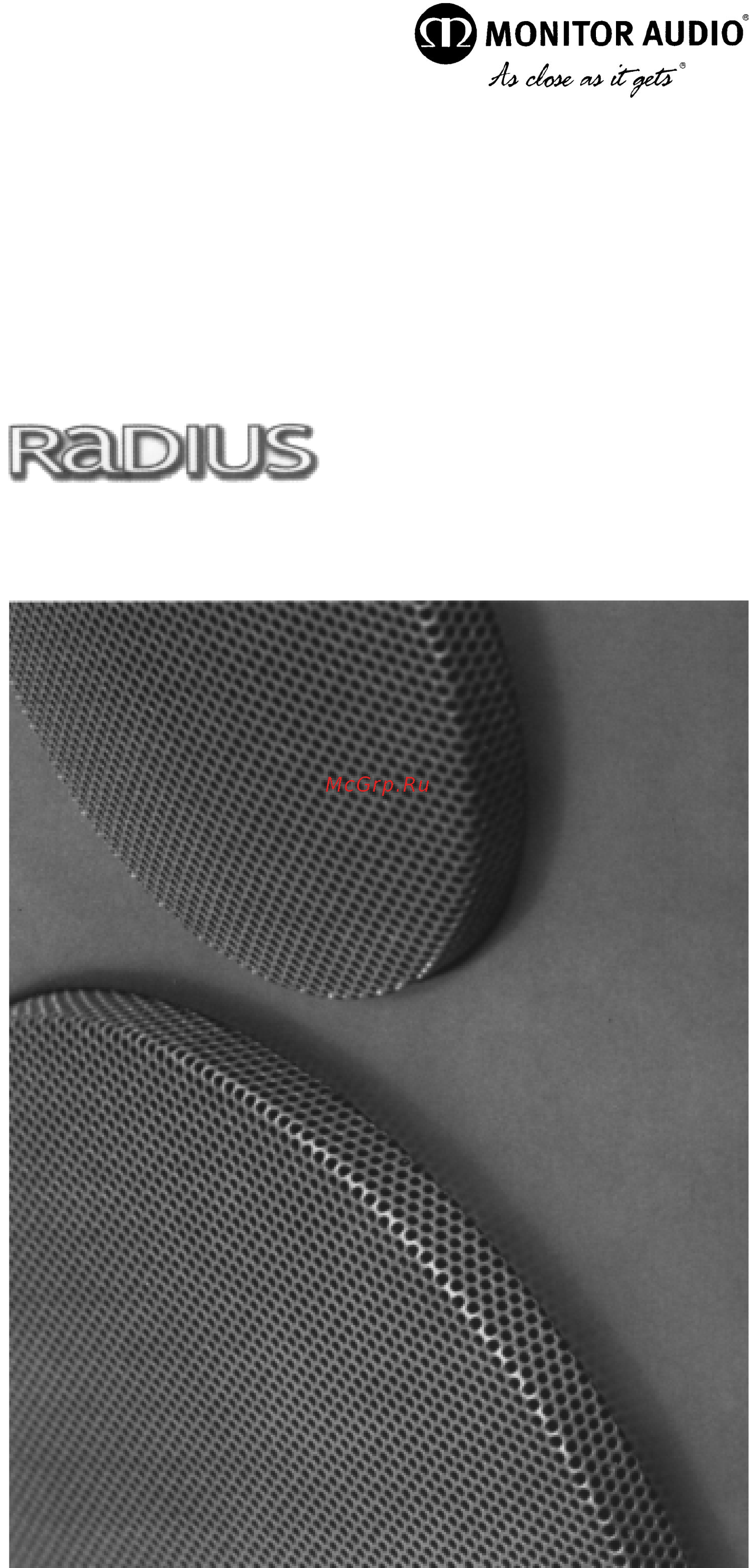 Monitor Audio Radius 180 B Инструкция по эксплуатации онлайн