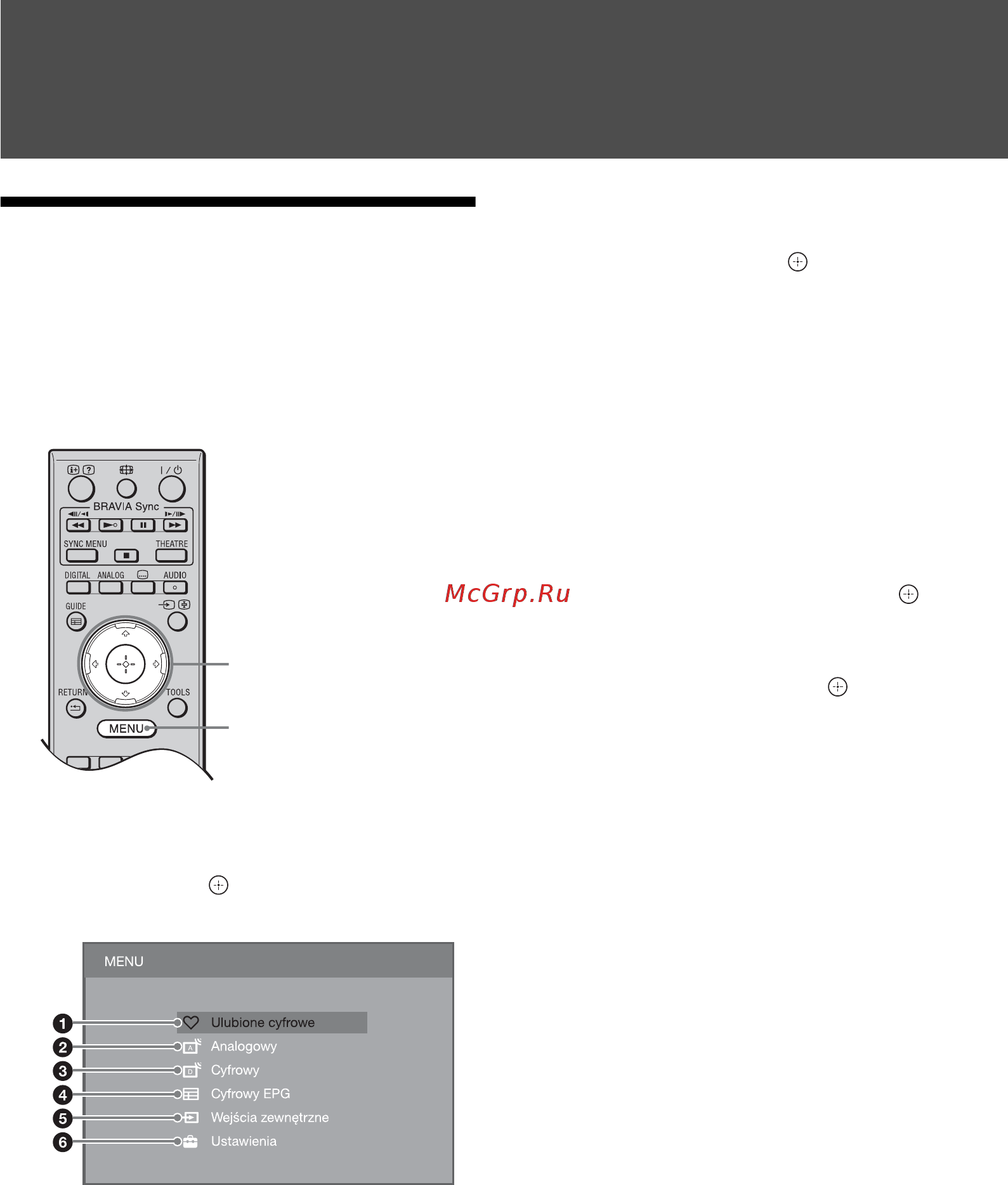 Sony KDL-52 V4210 [216/280] Używanie funkcji menu
