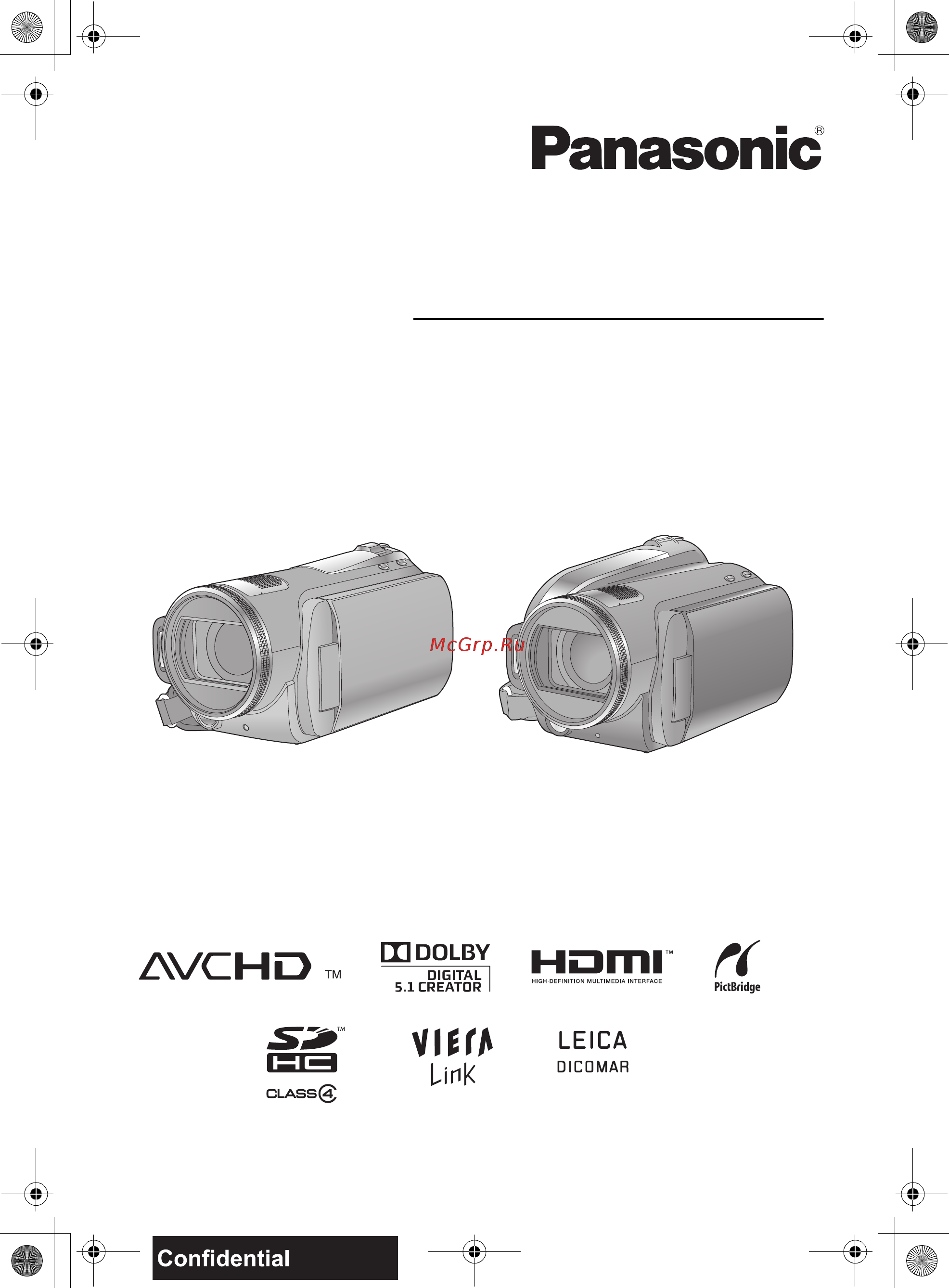 Panasonic HDC-SD20EEK Black Инструкция по эксплуатации онлайн