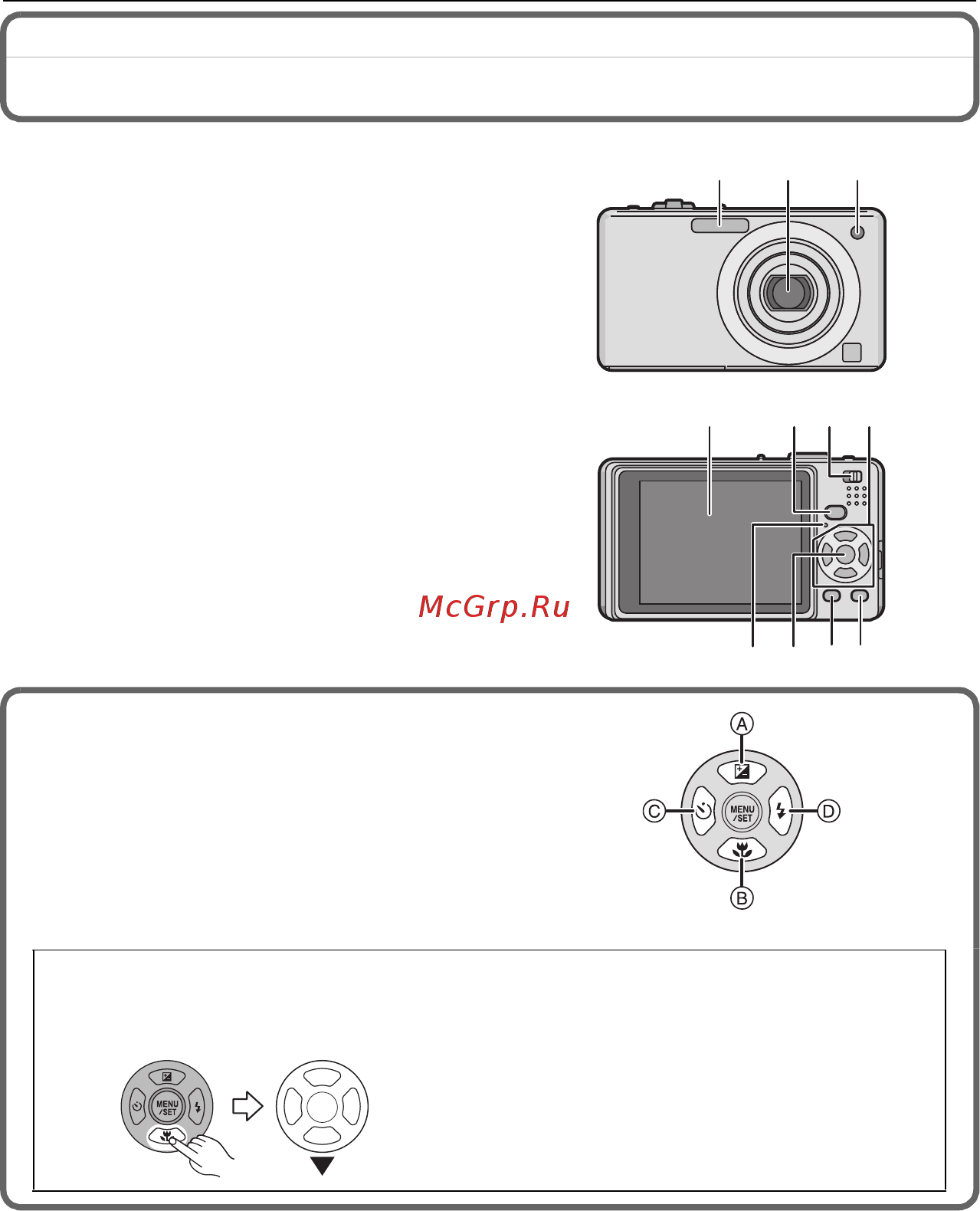 Panasonic Lumix DMC-FS62 Silver [7/26] Названия составных частей