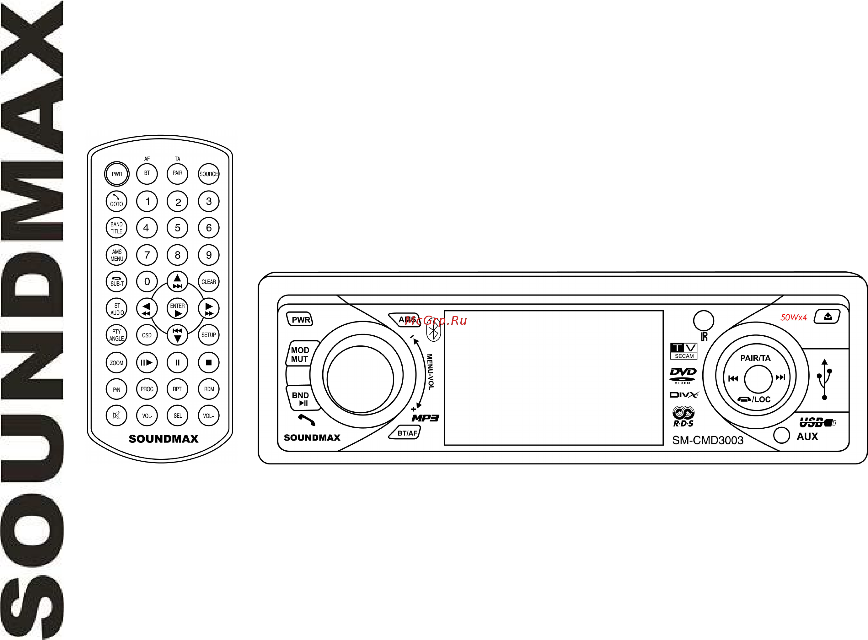 Soundmax SM-CMD3003 Titan Инструкция по эксплуатации онлайн