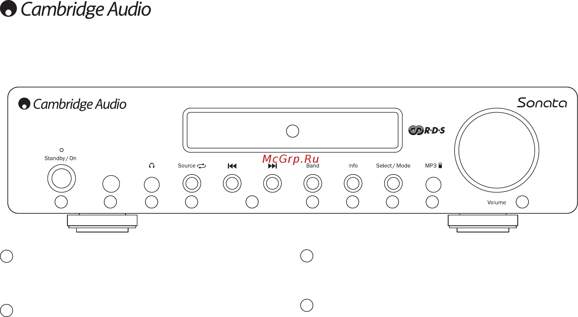 Cambridge Audio DR30 Black [10/26] Органы управления на передней панели