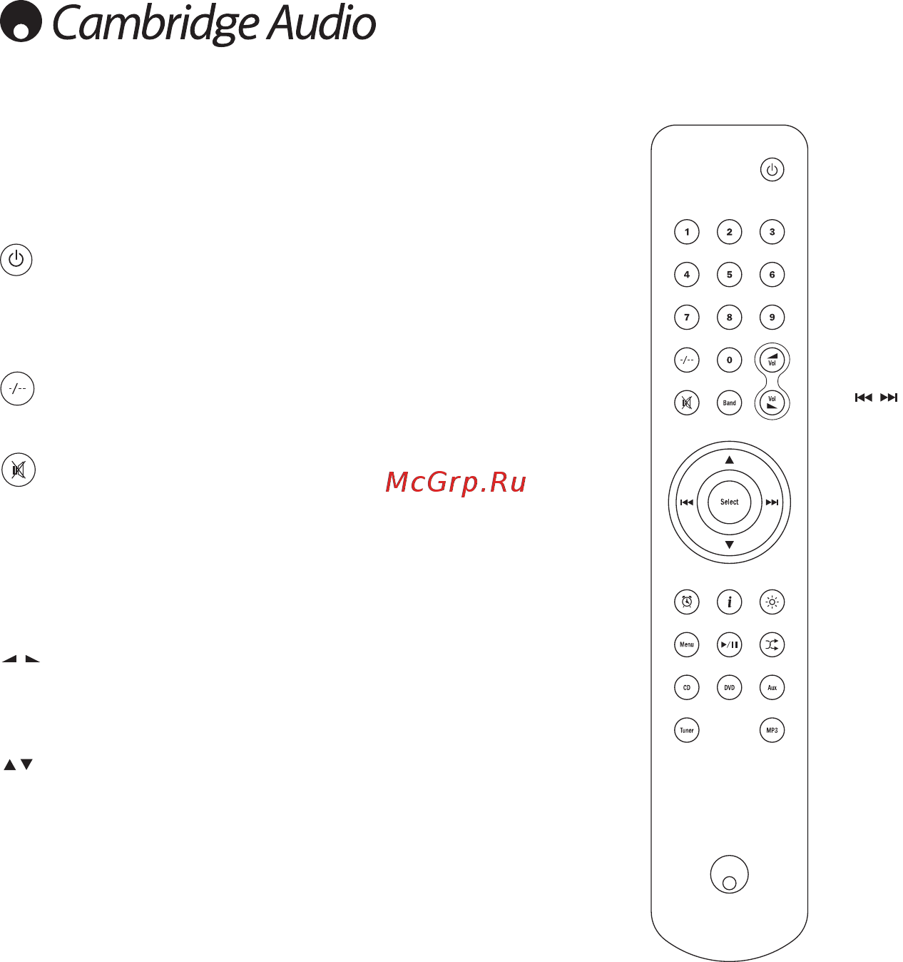 Cambridge Audio DR30 Black [12/26] Пульт дистанционного управления ду