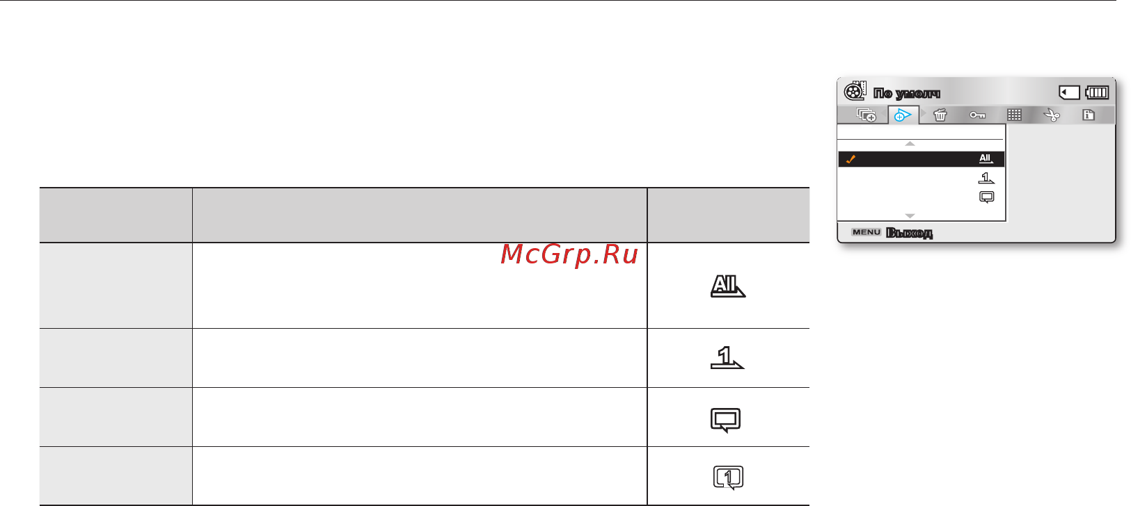 Samsung SMX-K40BP Black [81/138] Парам воспр