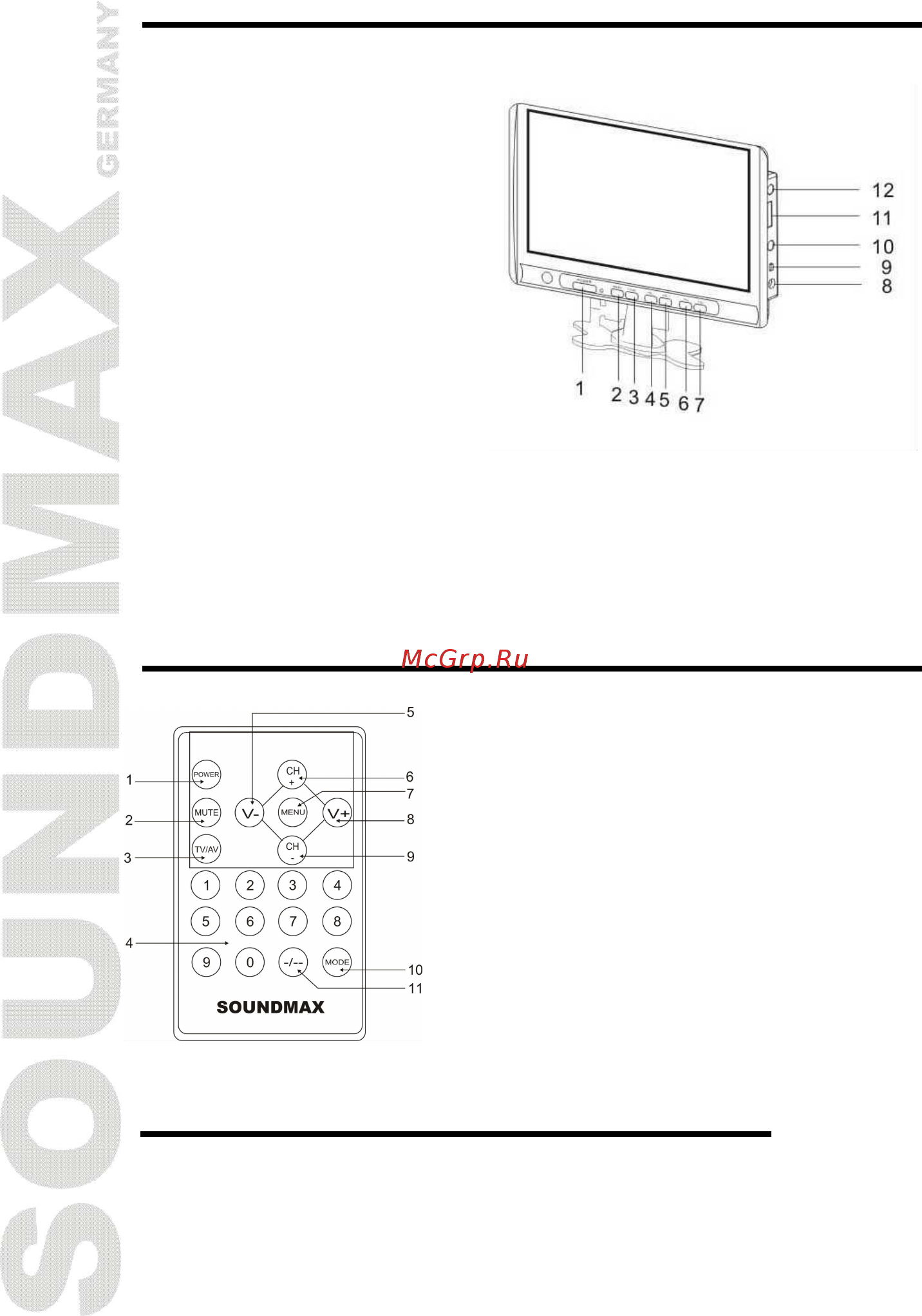 Soundmax SM-LCD710 Black [3/7] Внешнее описание