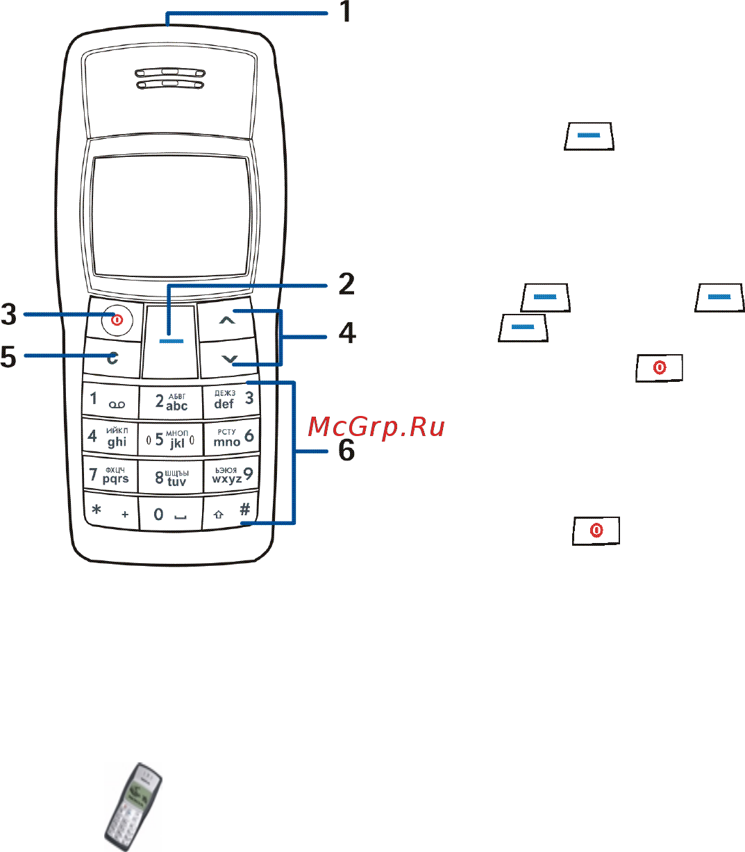Nokia 1100 blue [18/78] Клавиши и разъемы