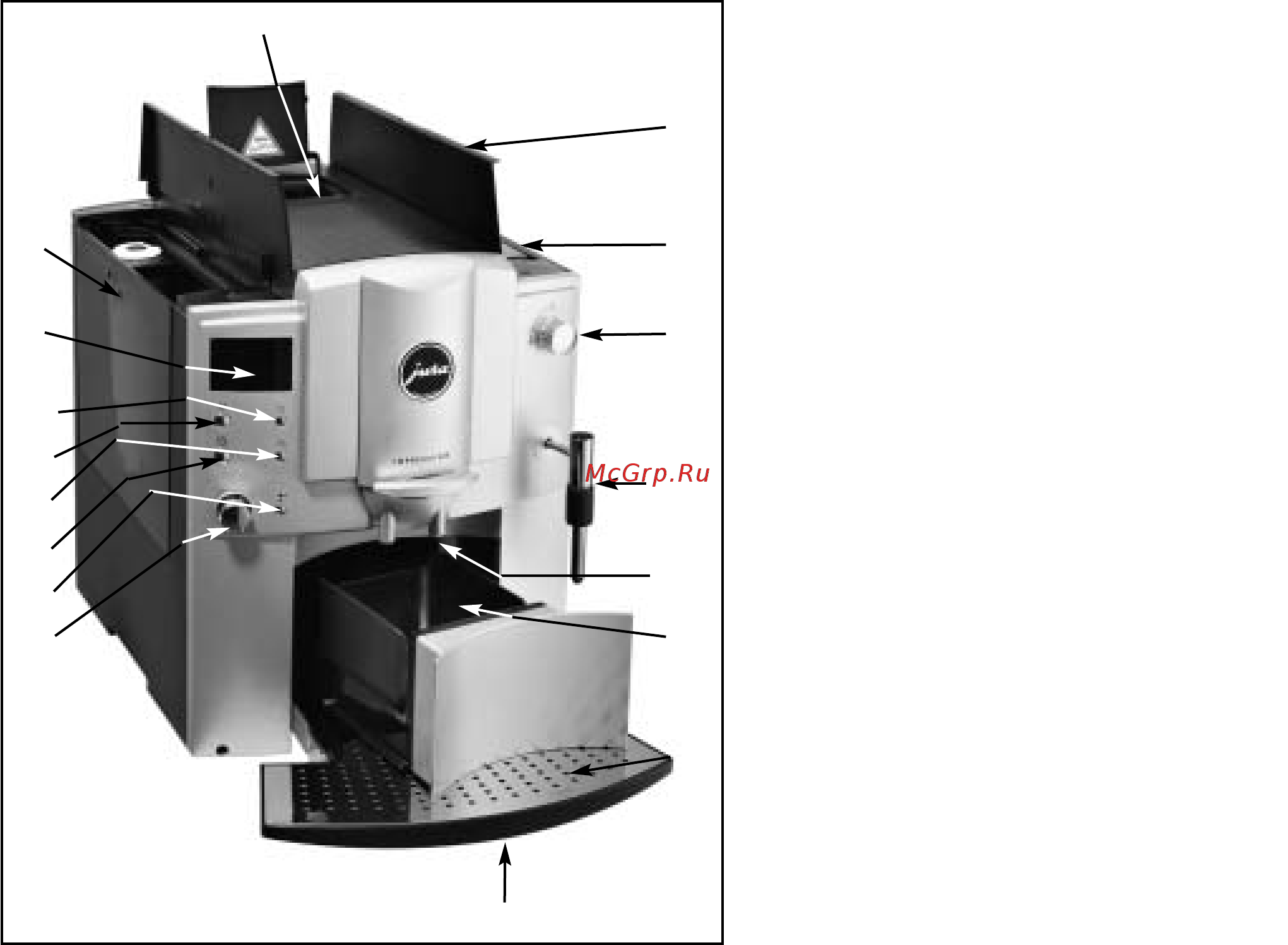 Jura E85 platinum [4/152] Элементы управления