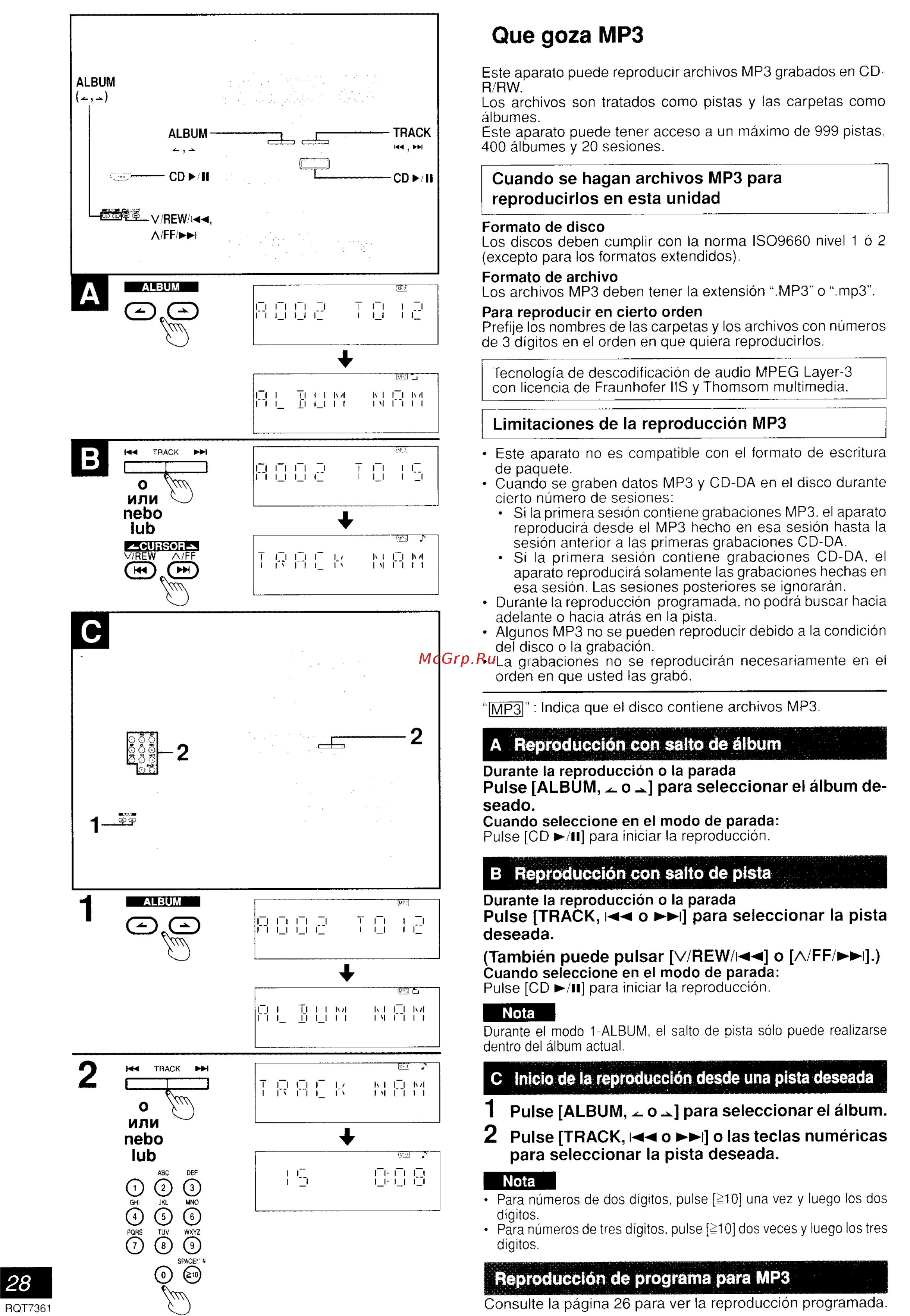 Panasonic SC-PM9 E-S [22/41] Que goza mp3