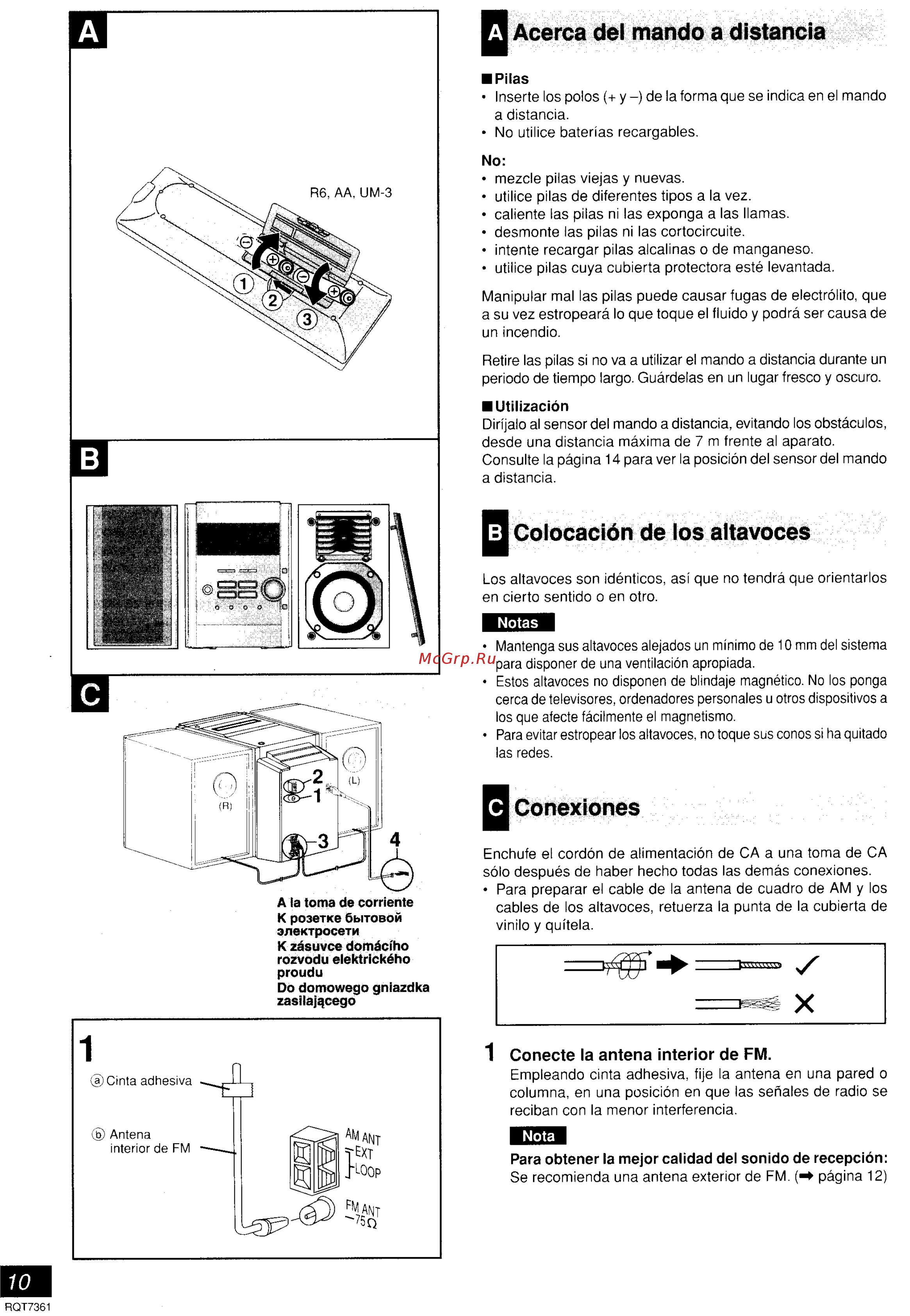 Panasonic SC-PM9 E-S [4/41] Acerca del mando a distancia
