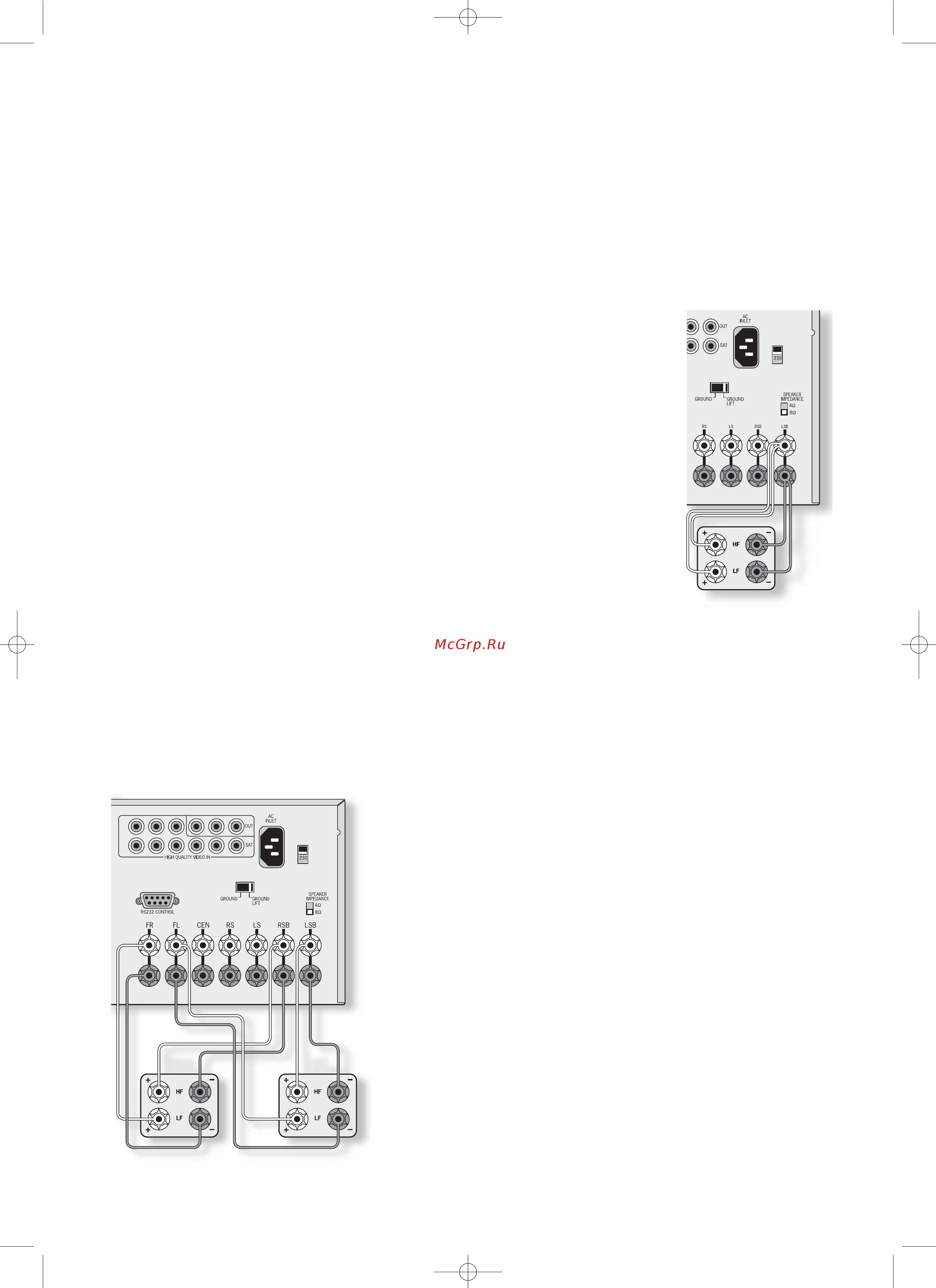 Arcam Diva AVR250 S [31/48] Подключение акустических систем способами bi wiring и bi amping