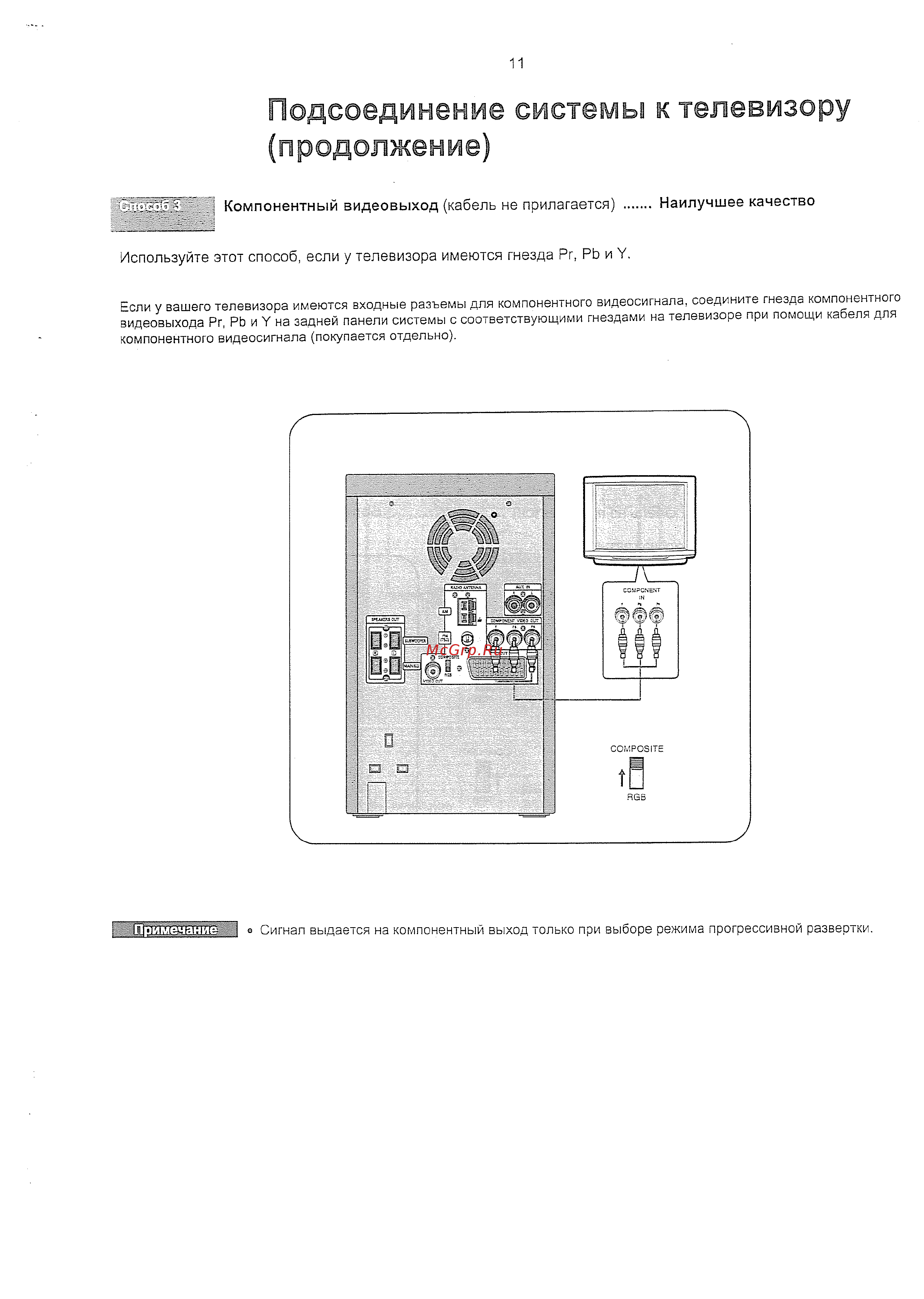 Samsung MM-KC9 (караоке) [12/80] Подсоединение системы к телевизору продолжение