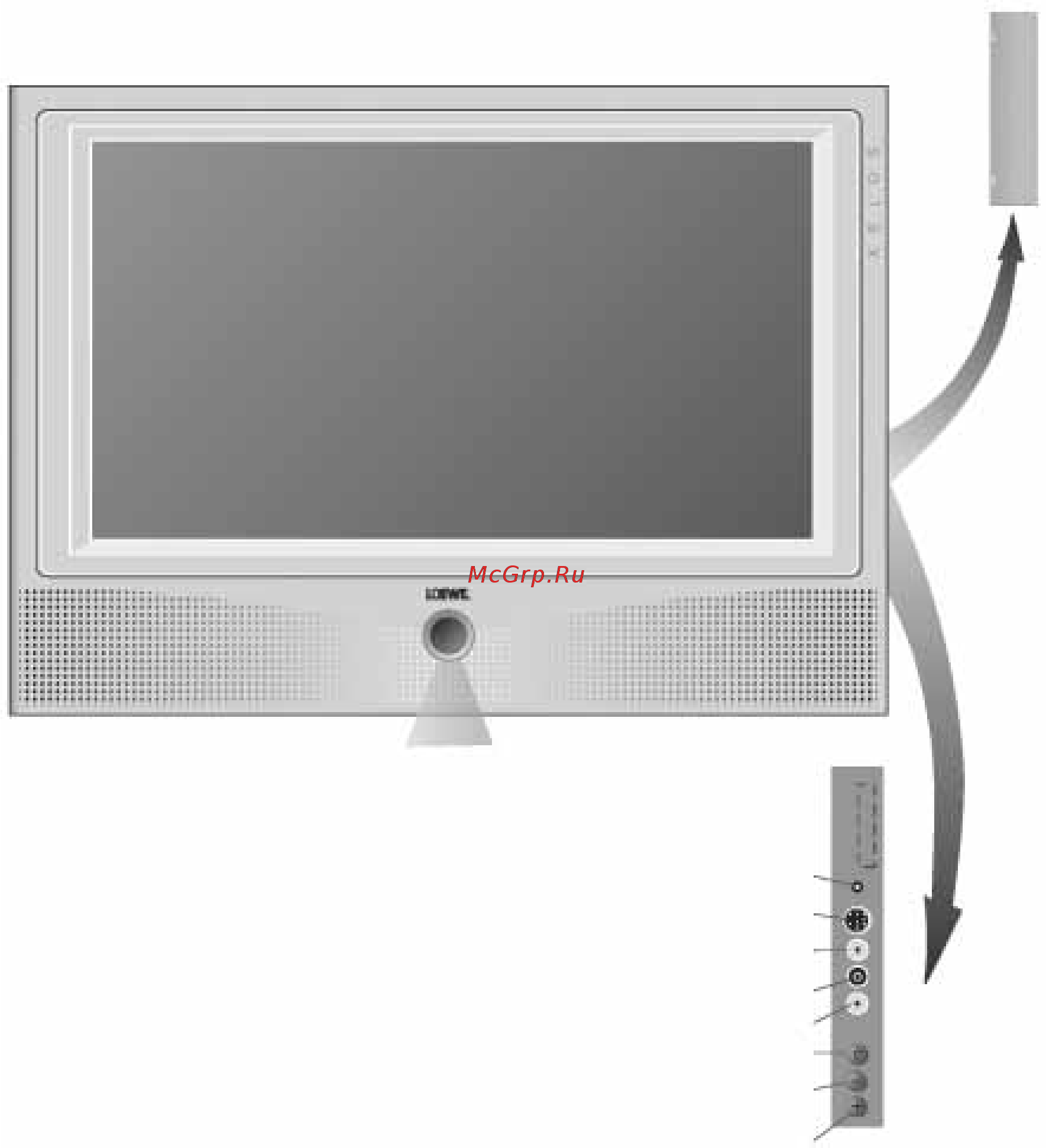 Loewe Xelos A37 platinum [7/55] Управление с панели телевизора xelos a 32 xelos a 37