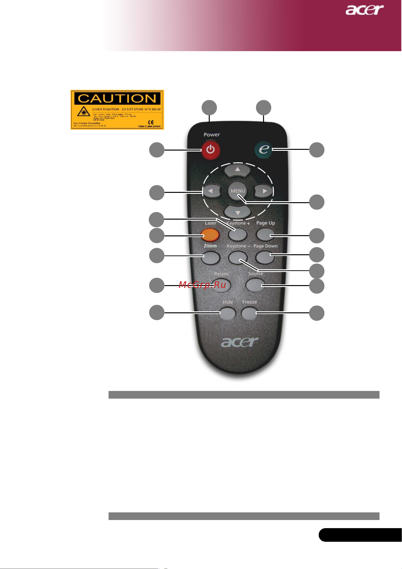 Acer PD5251 [9/33] Введение введение введение введение введение