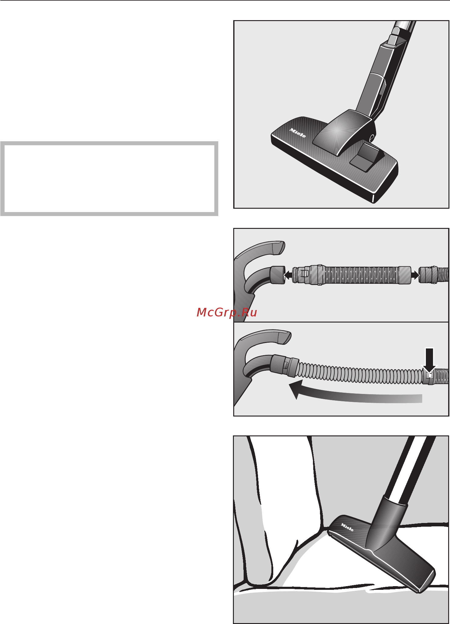 Miele S 4212 Parkett [35/44] Дополнительные принадлежности