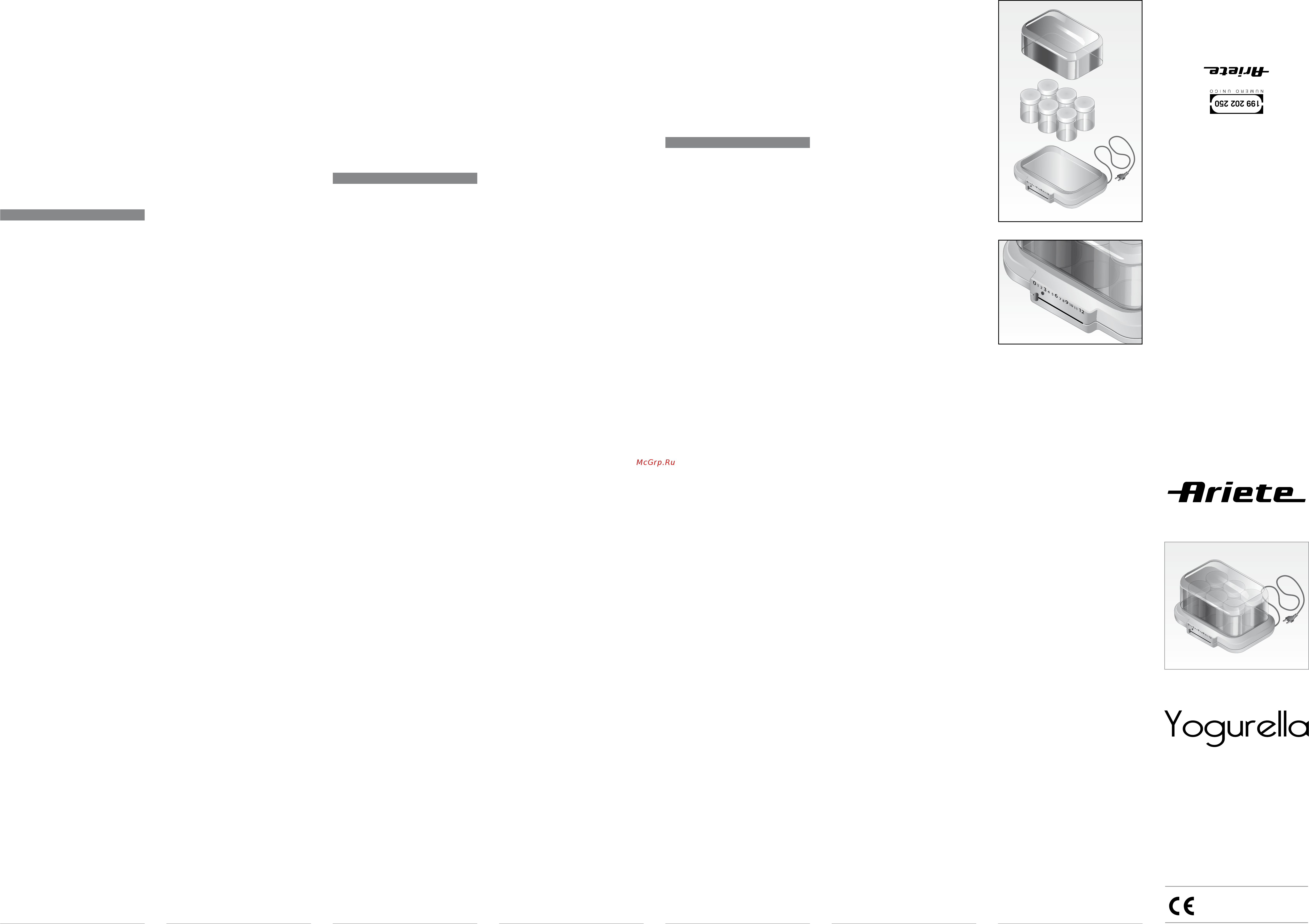 Ariete 85/1 Yogurella [2/2] Advertencias importantes