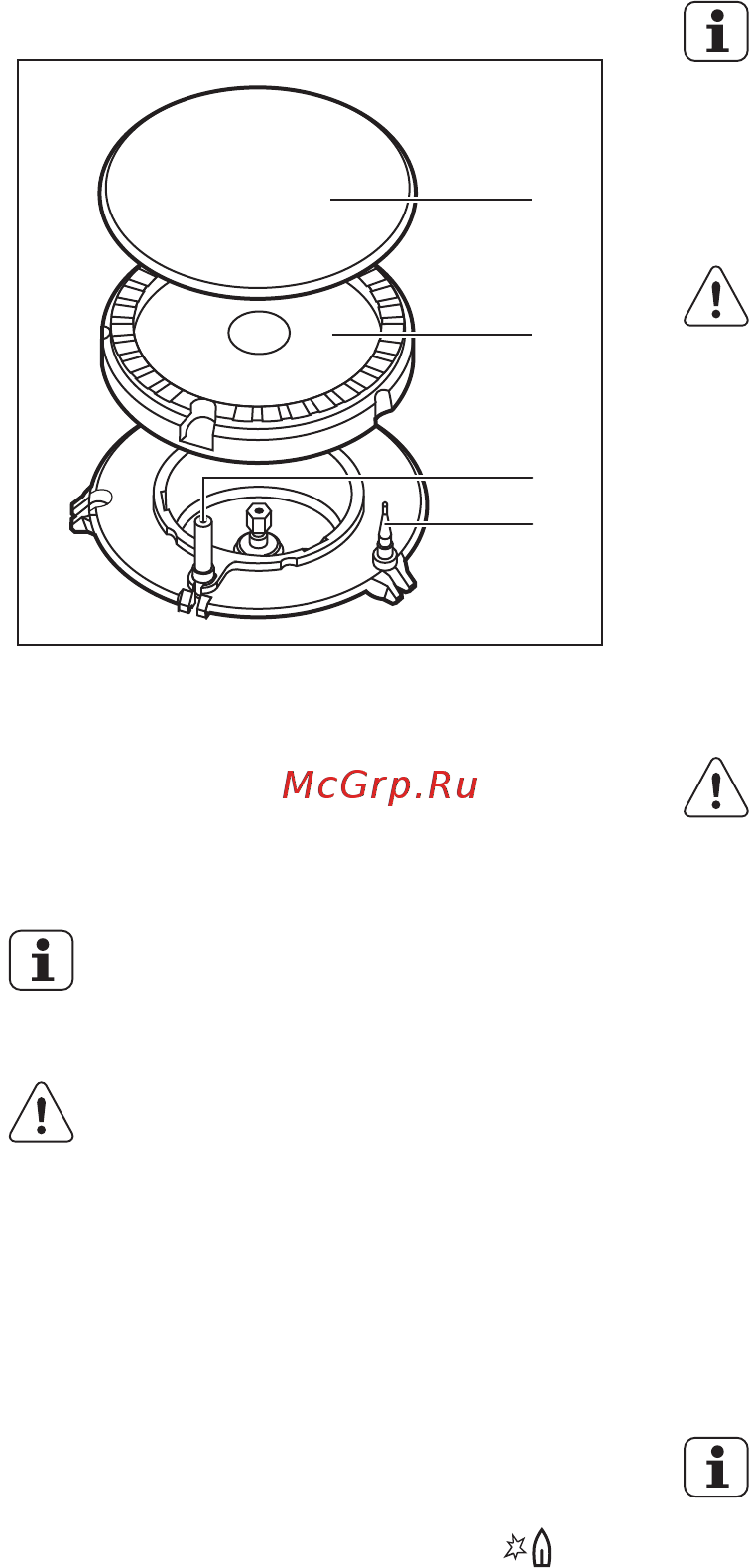 Electrolux GME263XB [9/20] Общий вид горелки