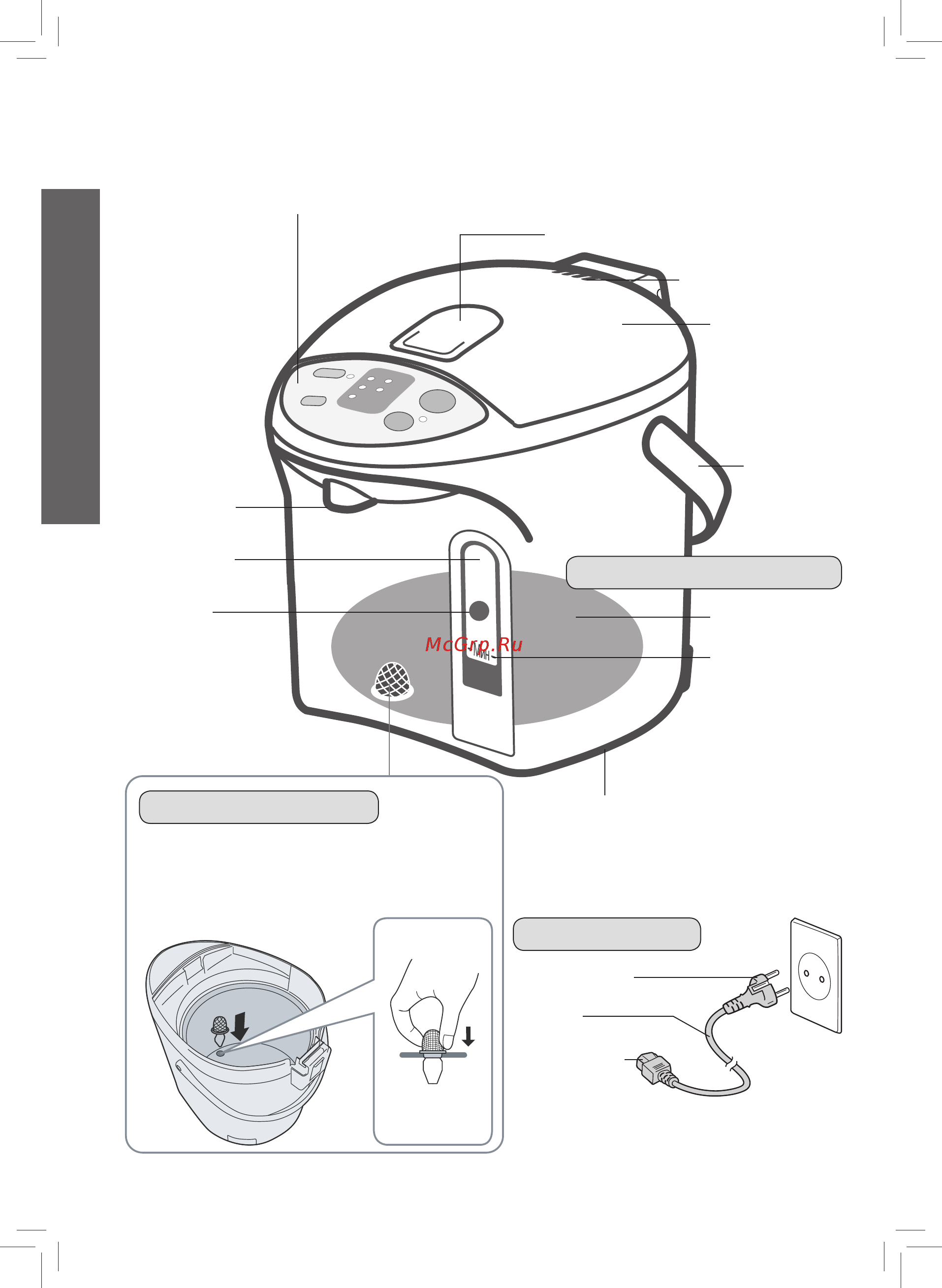 Panasonic NC-EG4000WTS [7/18] Наименование деталей и инструкции по уходу