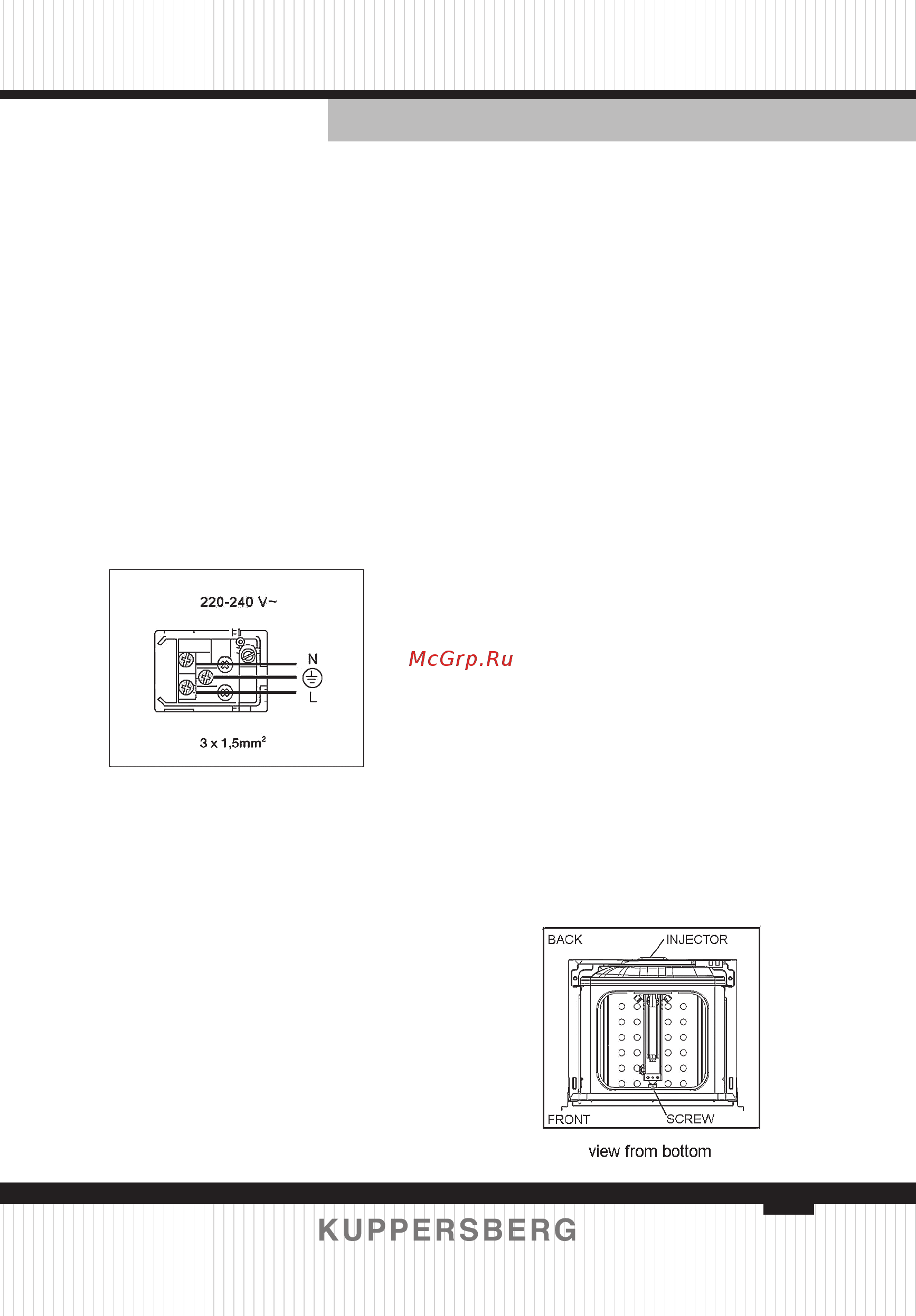 Kuppersberg HGG 663 B [11/36] Code connection and that all screws are lightened suffi ciently