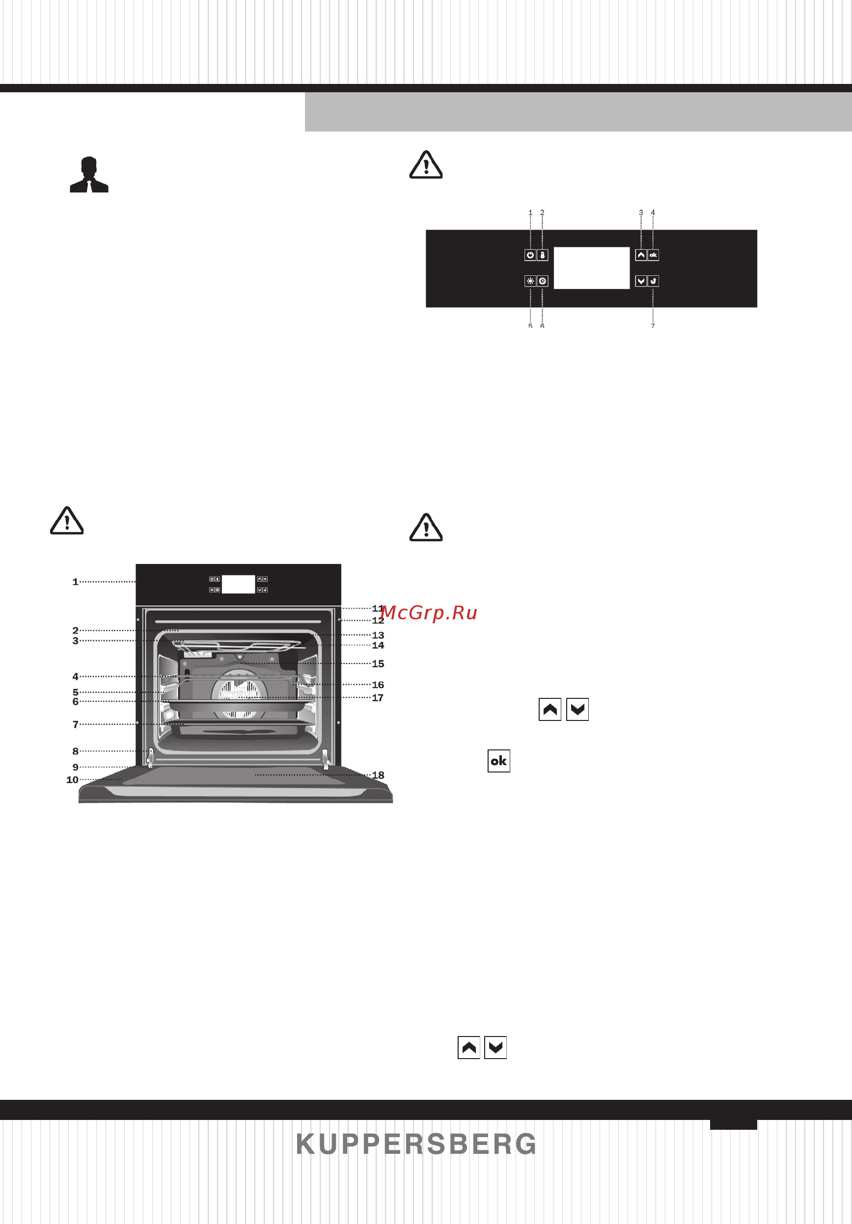 Kuppersberg OZ 969 BL [3/36] Basic settings oven use