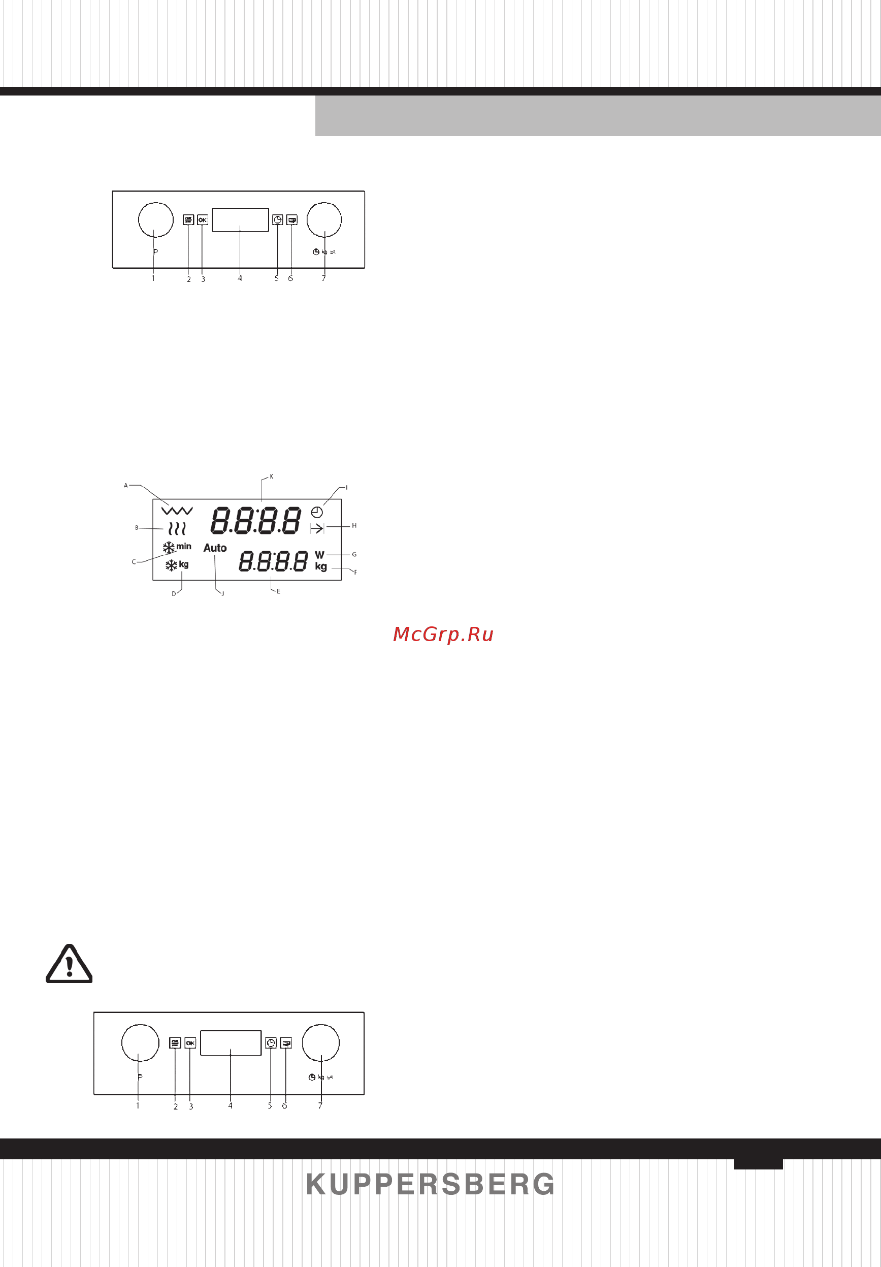 Kuppersberg HMW 393 W [13/36] Основные функции и режимы работы настройка часов