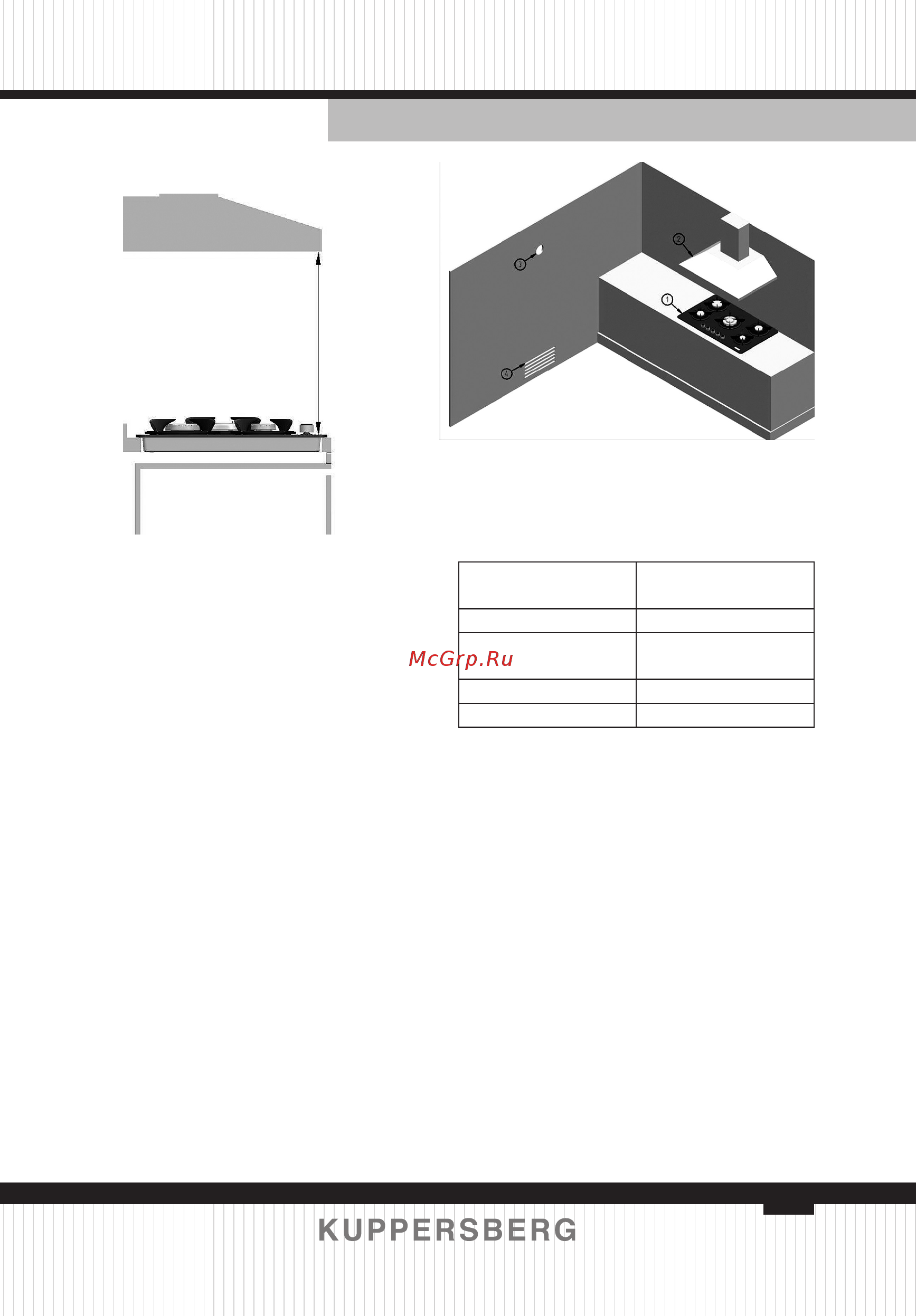Kuppersberg TG 799 C [9/48] Installation of the hob on the counter