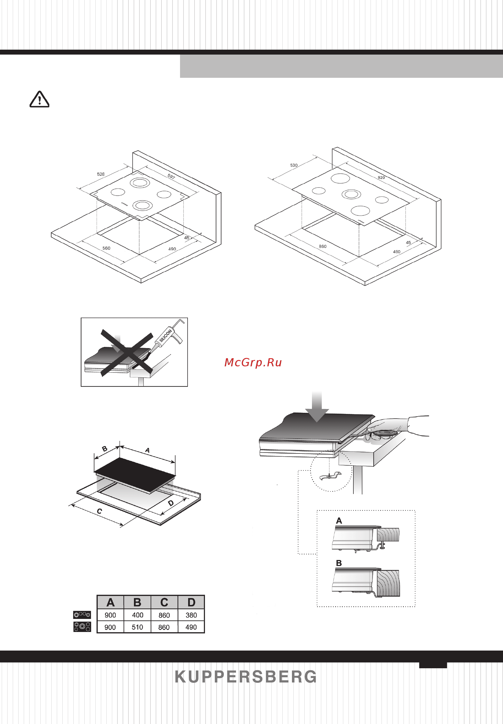 Kuppersberg FA9RC Gold [3/36] Installation manual minimum distances